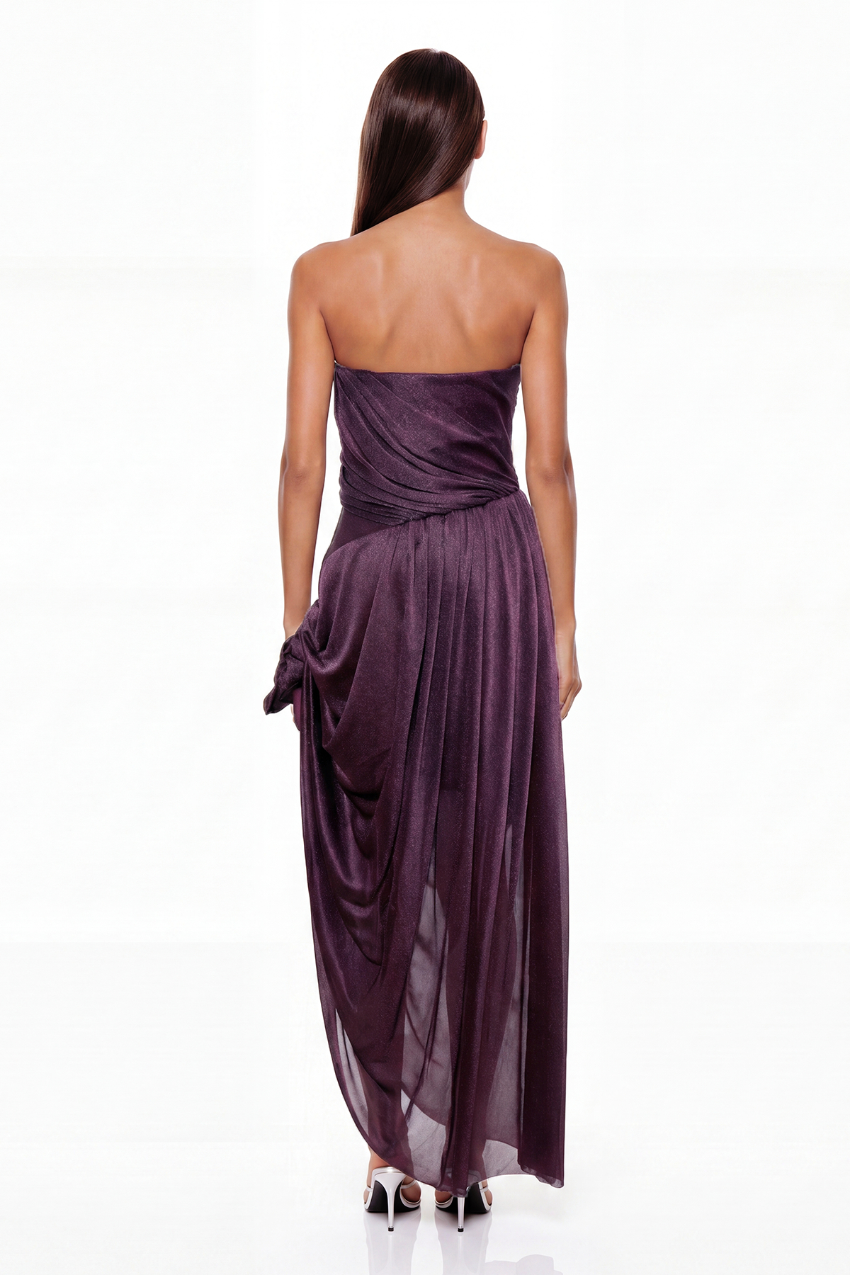 Fabrizio Strapless Draped Flower Mini Dress