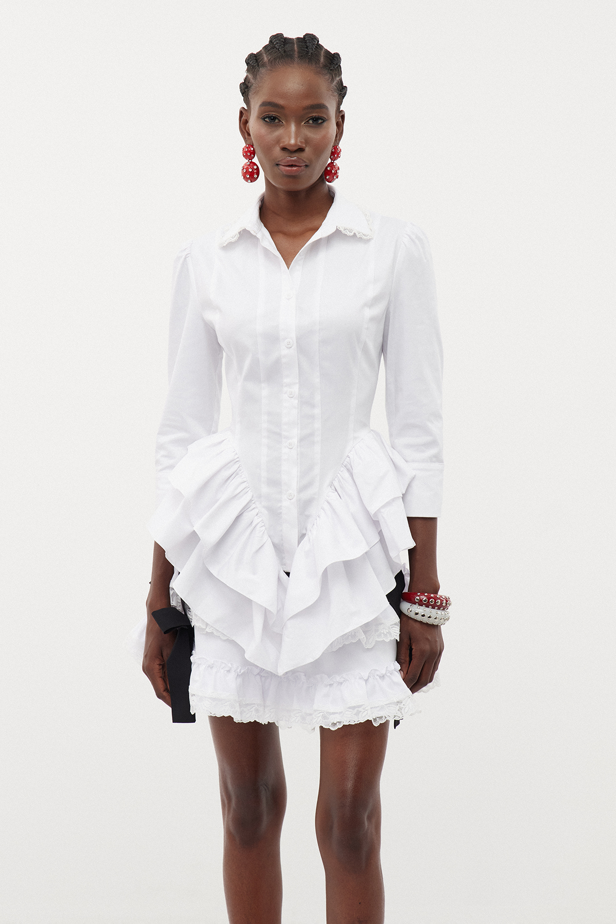 Facundus Tiered Ruffle Puffy Skirt Set