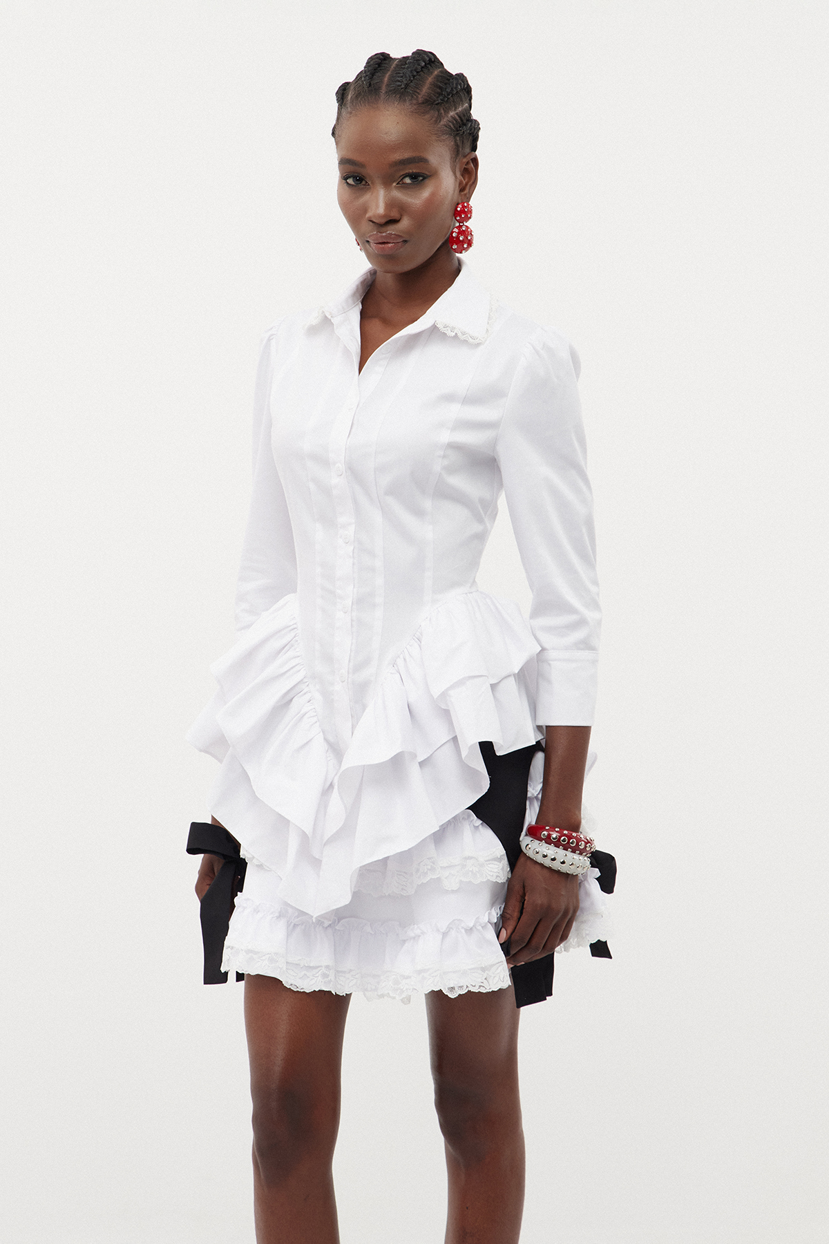 Facundus Tiered Ruffle Puffy Skirt Set