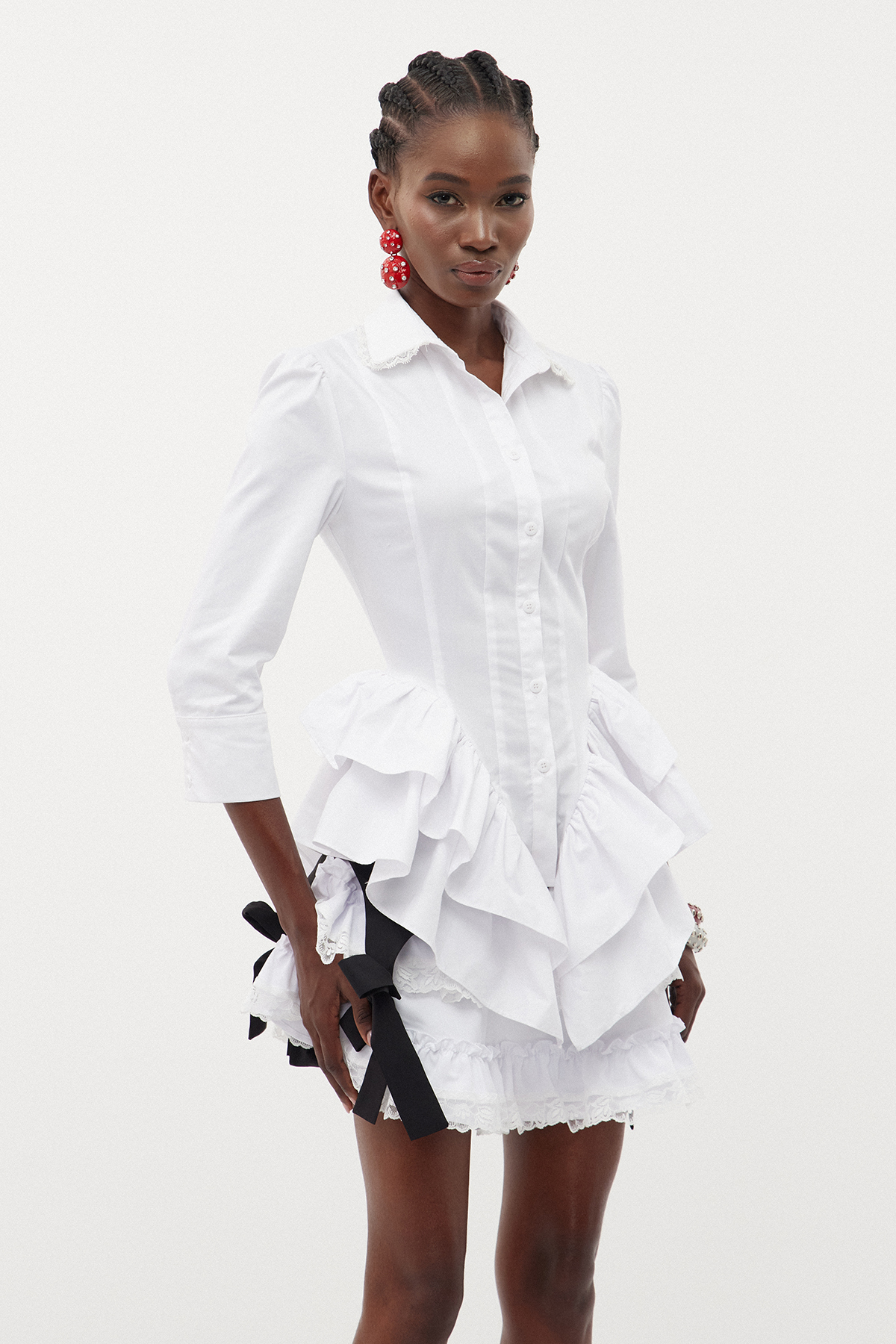 Facundus Tiered Ruffle Puffy Skirt Set