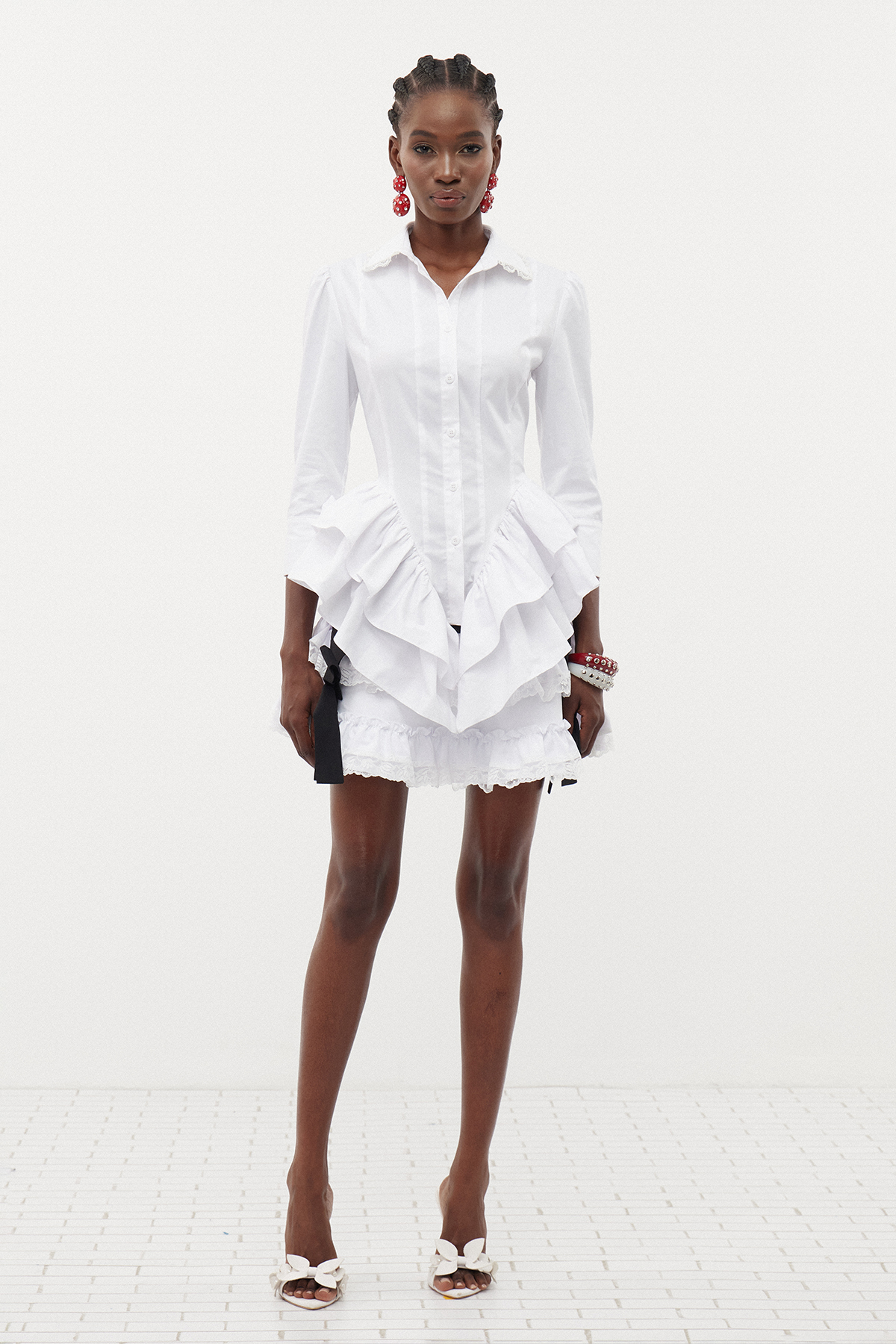 Facundus Tiered Ruffle Puffy Skirt Set