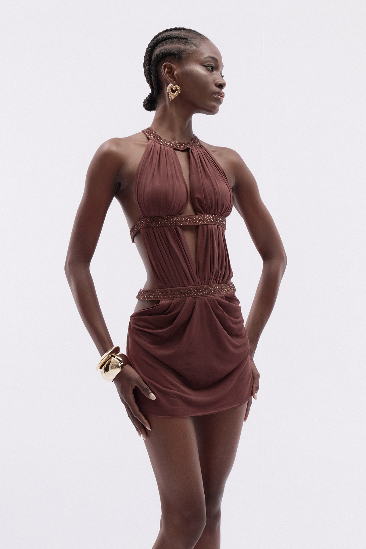 Fadzai Backless Cutout Mini Dress
