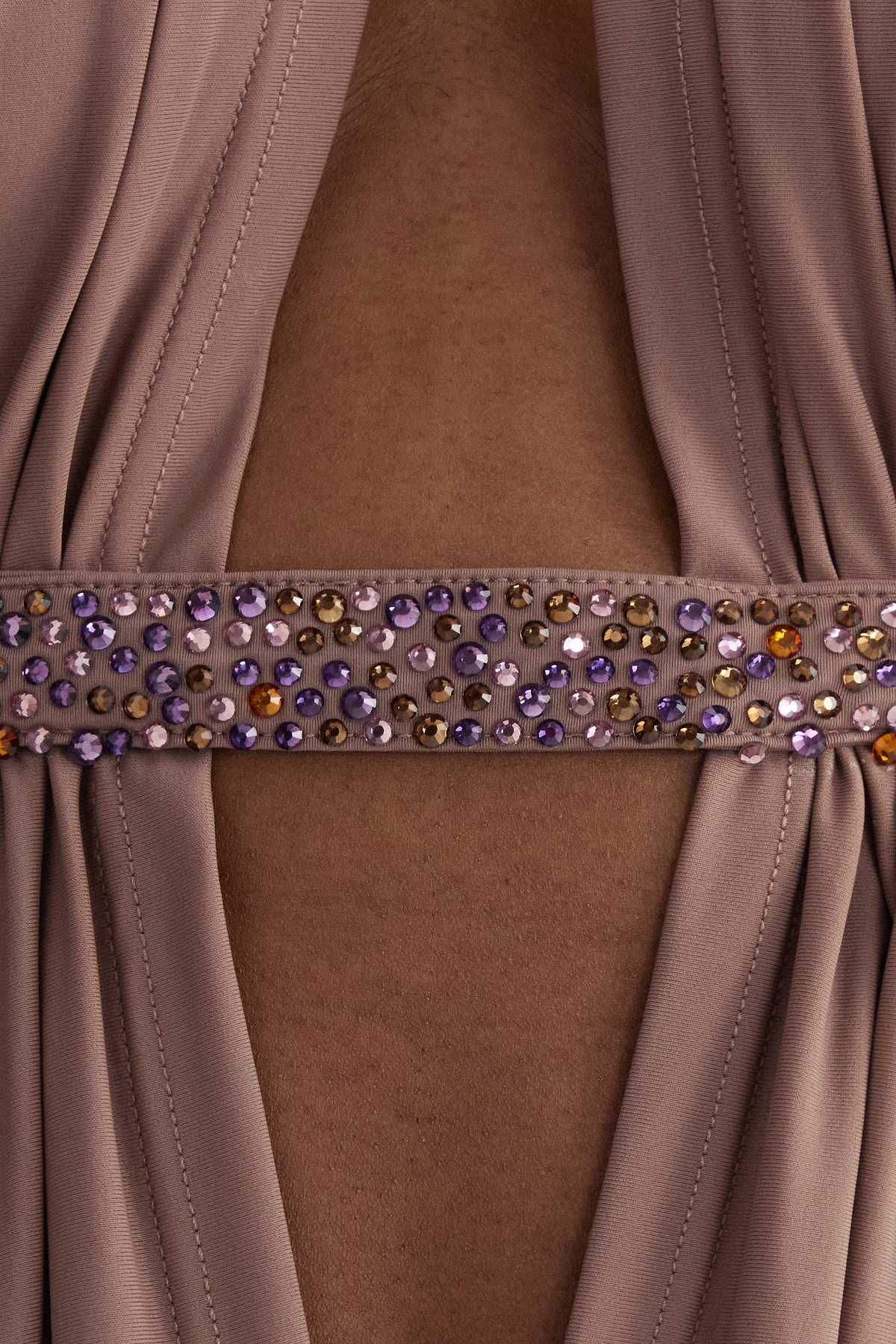 Fadzai Backless Cutout Rhinestone Maxi Dress