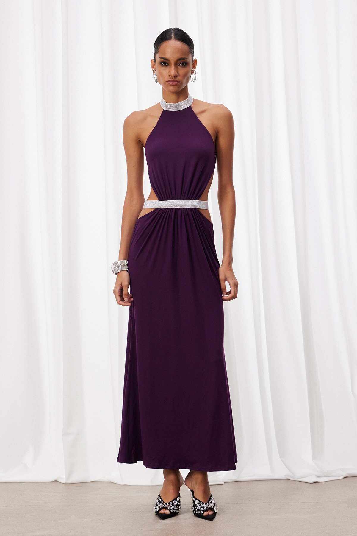 Fadzai Halter Neck Cutout Maxi Dress