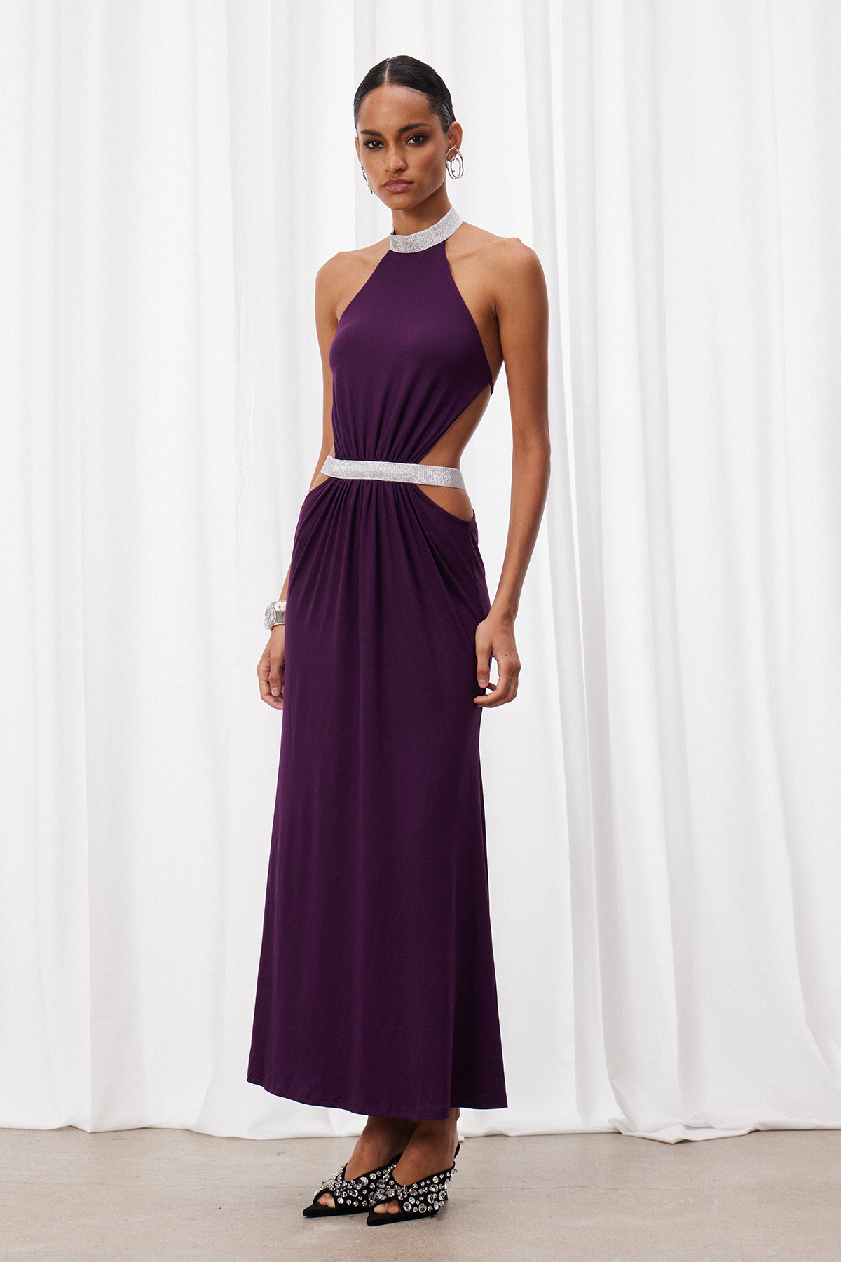 Fadzai Halter Neck Cutout Maxi Dress
