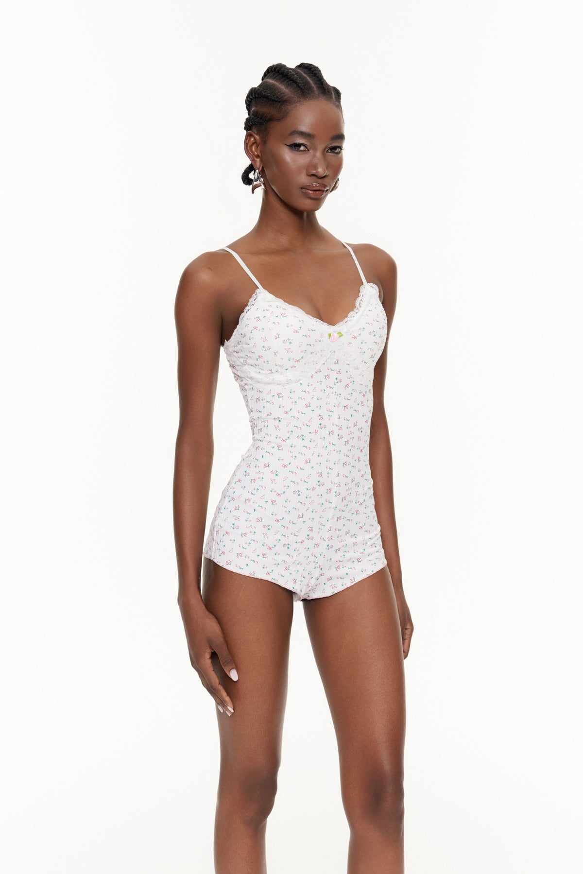 Faheem Spaghetti Print Playsuit