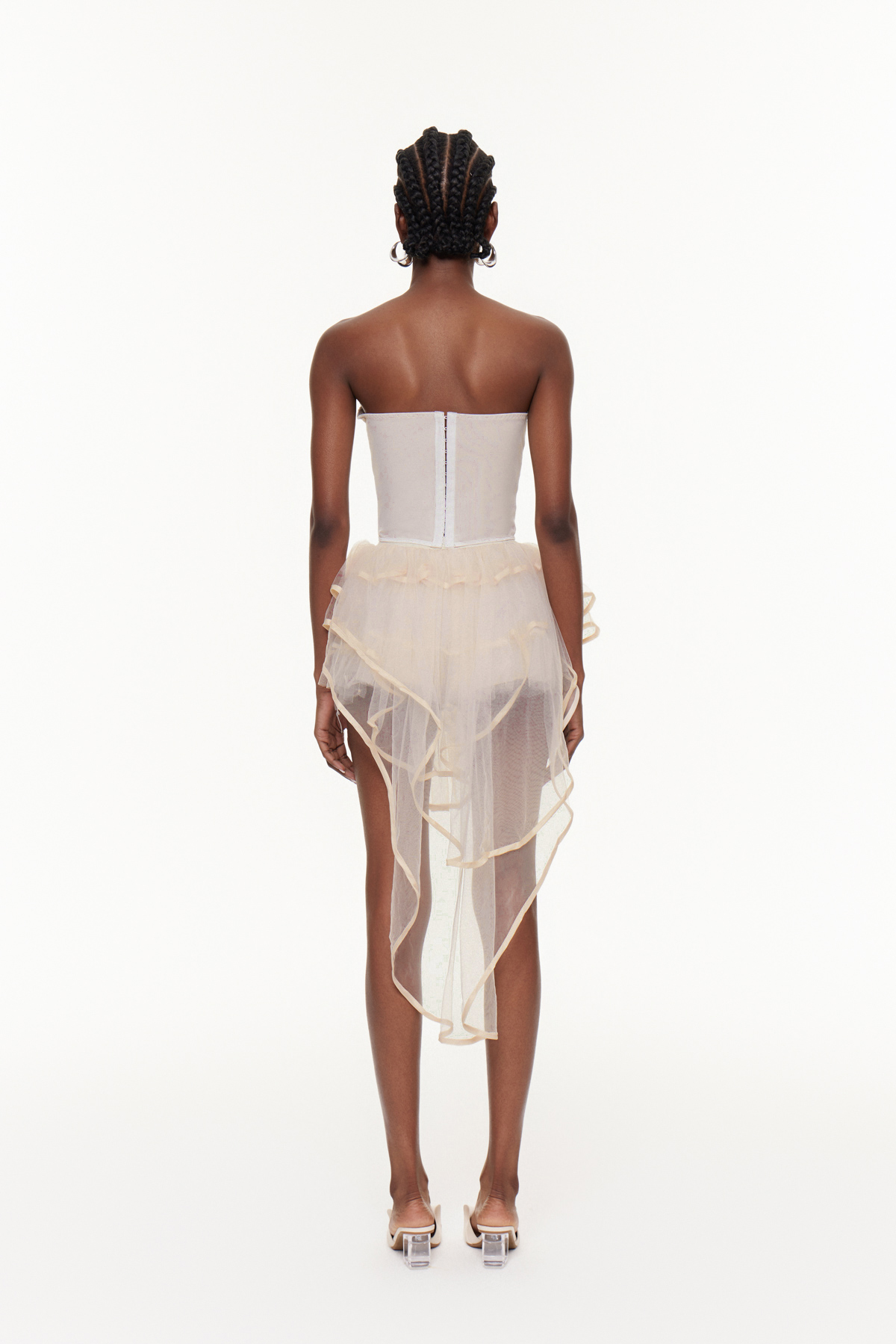Fahim Strapless Mesh Mini Dress