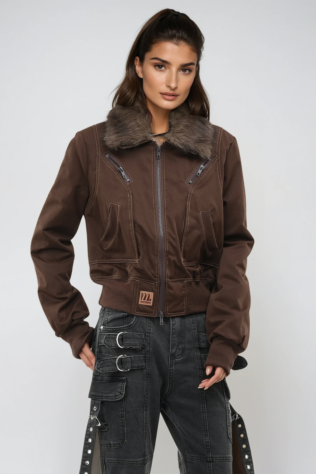 Fahim Faux Fur Zipper Jacket