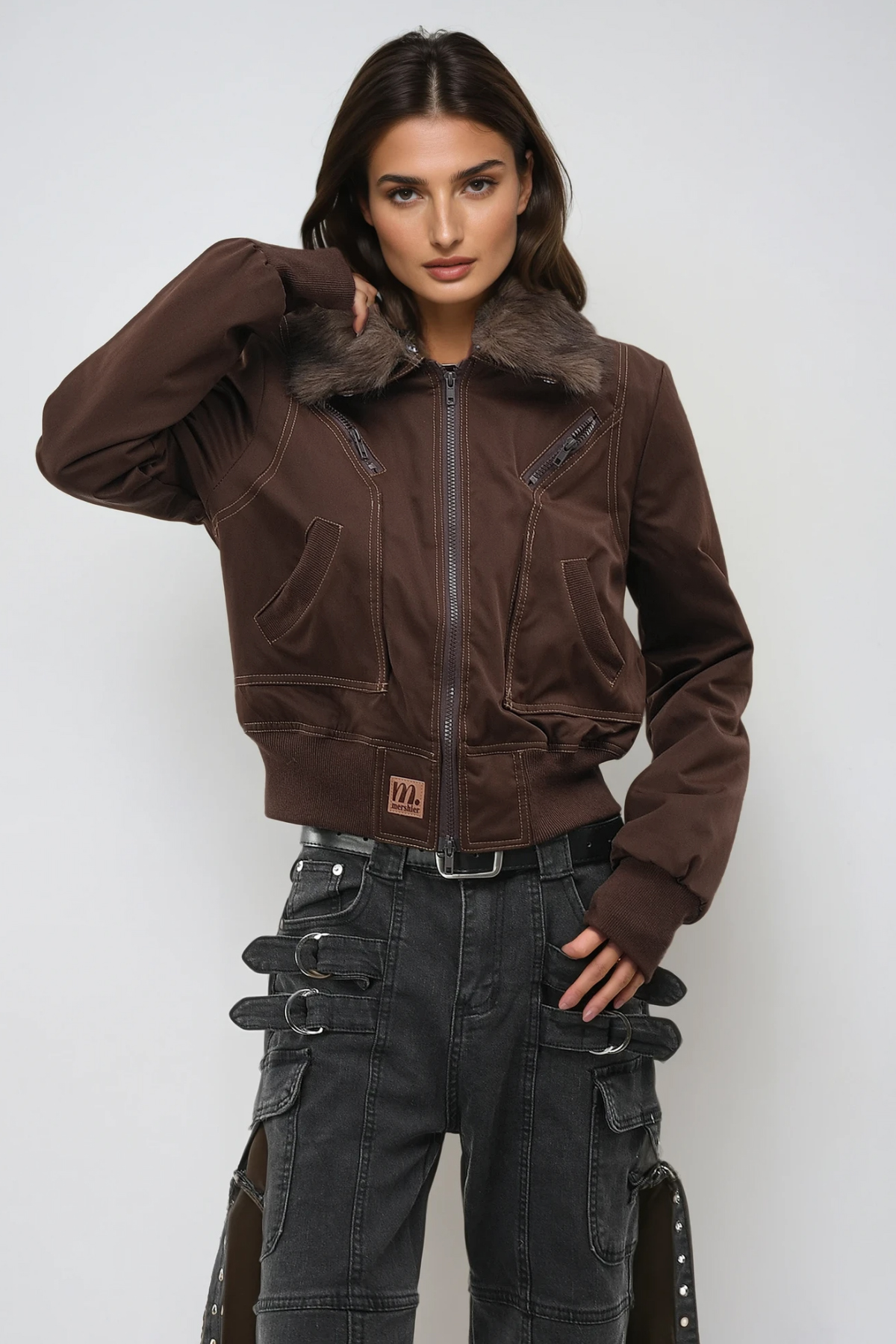 Fahim Faux Fur Zipper Jacket