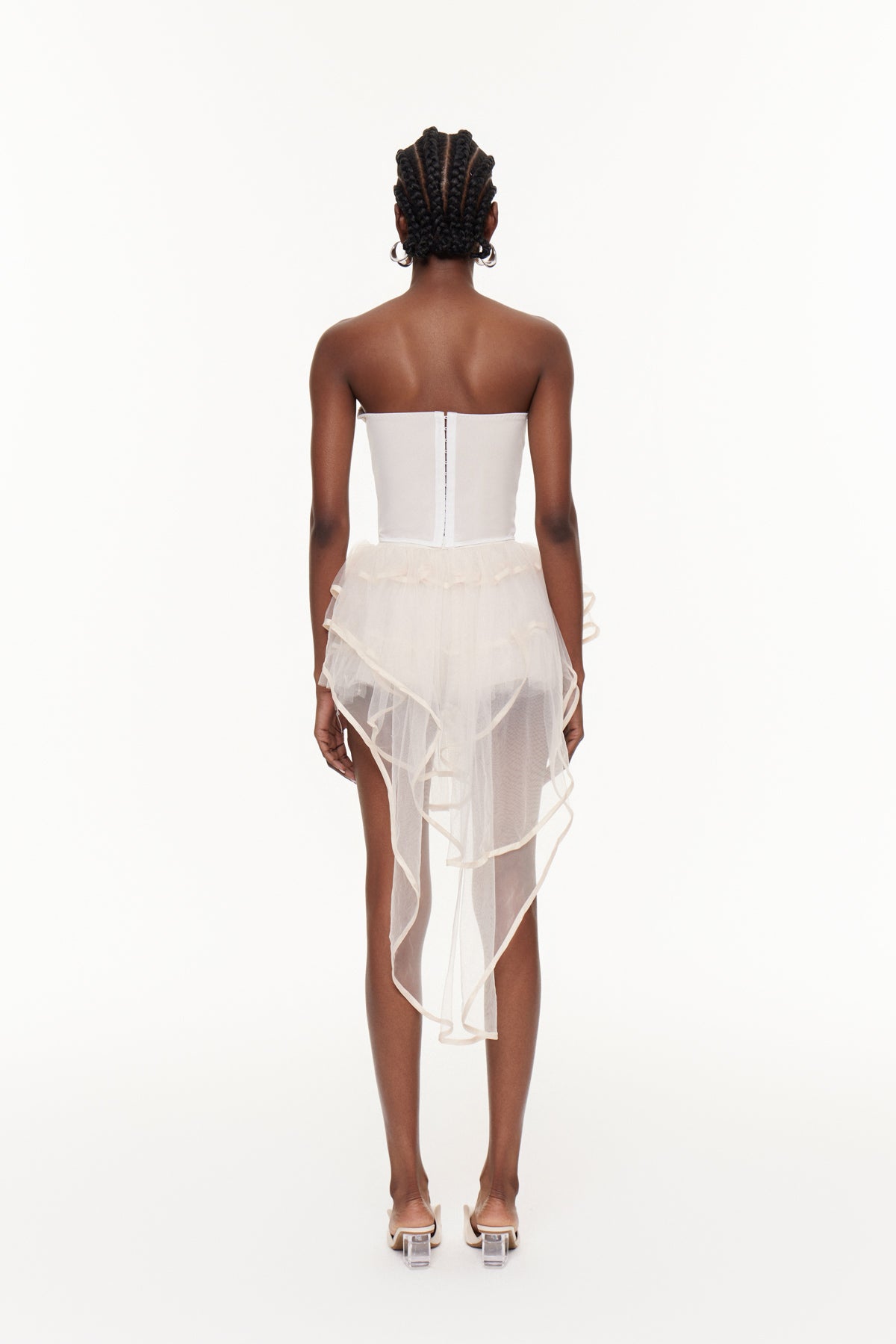 Fahim Strapless Mesh Mini Dress