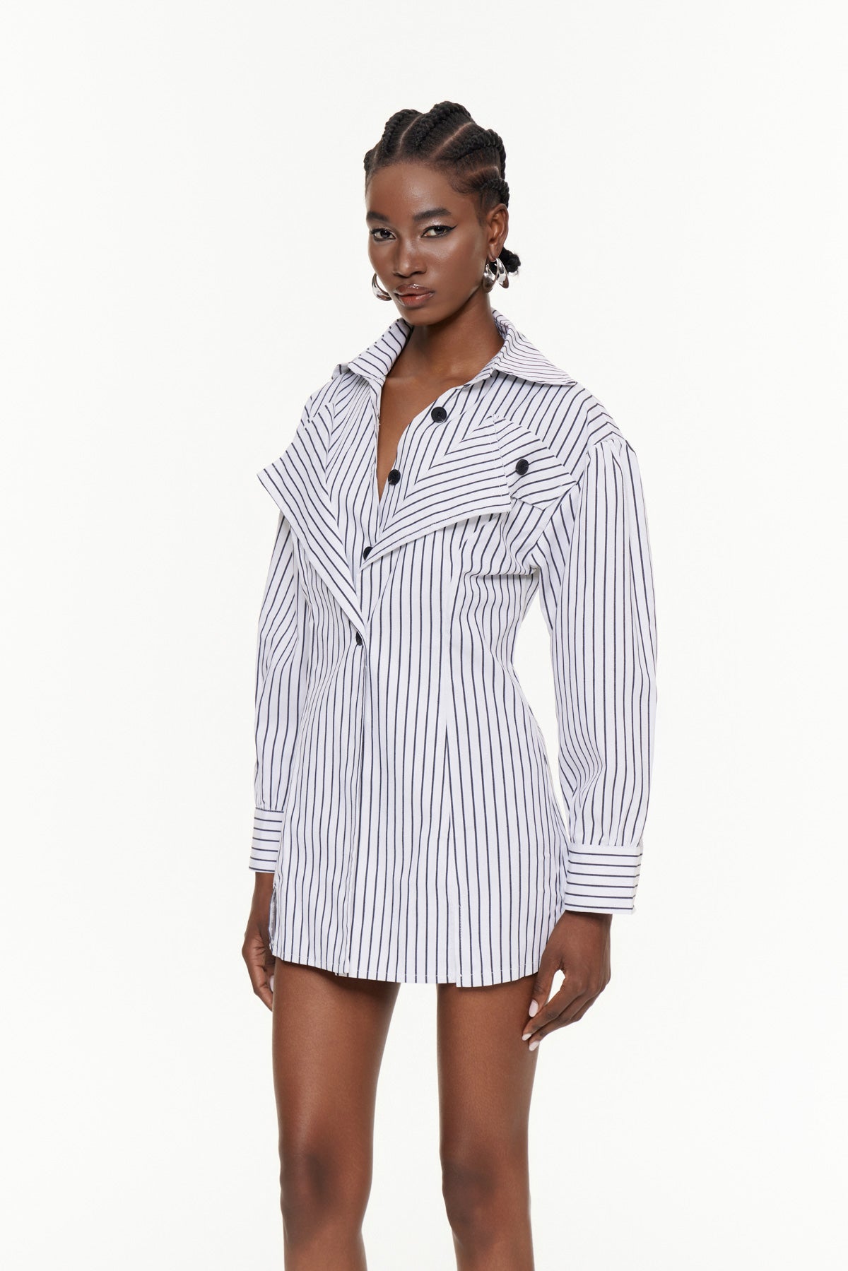 Fahima Stripe Deconstruct Shirt