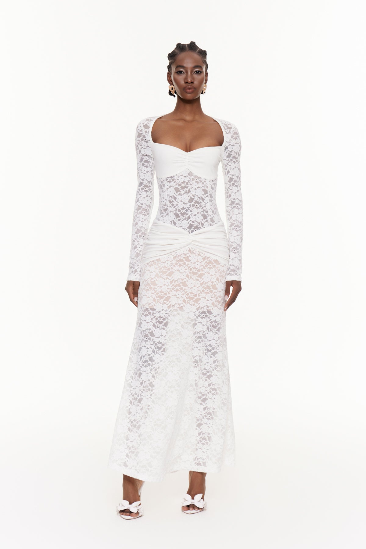 Faiga Lace Twist Maxi Dress