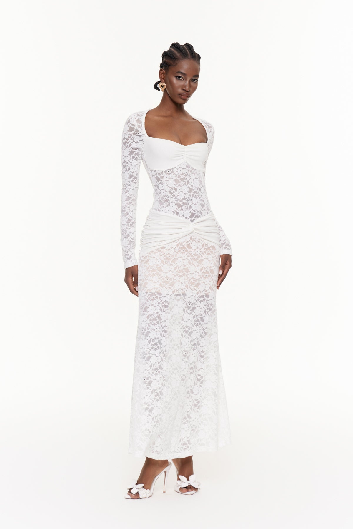 Faiga Lace Twist Maxi Dress