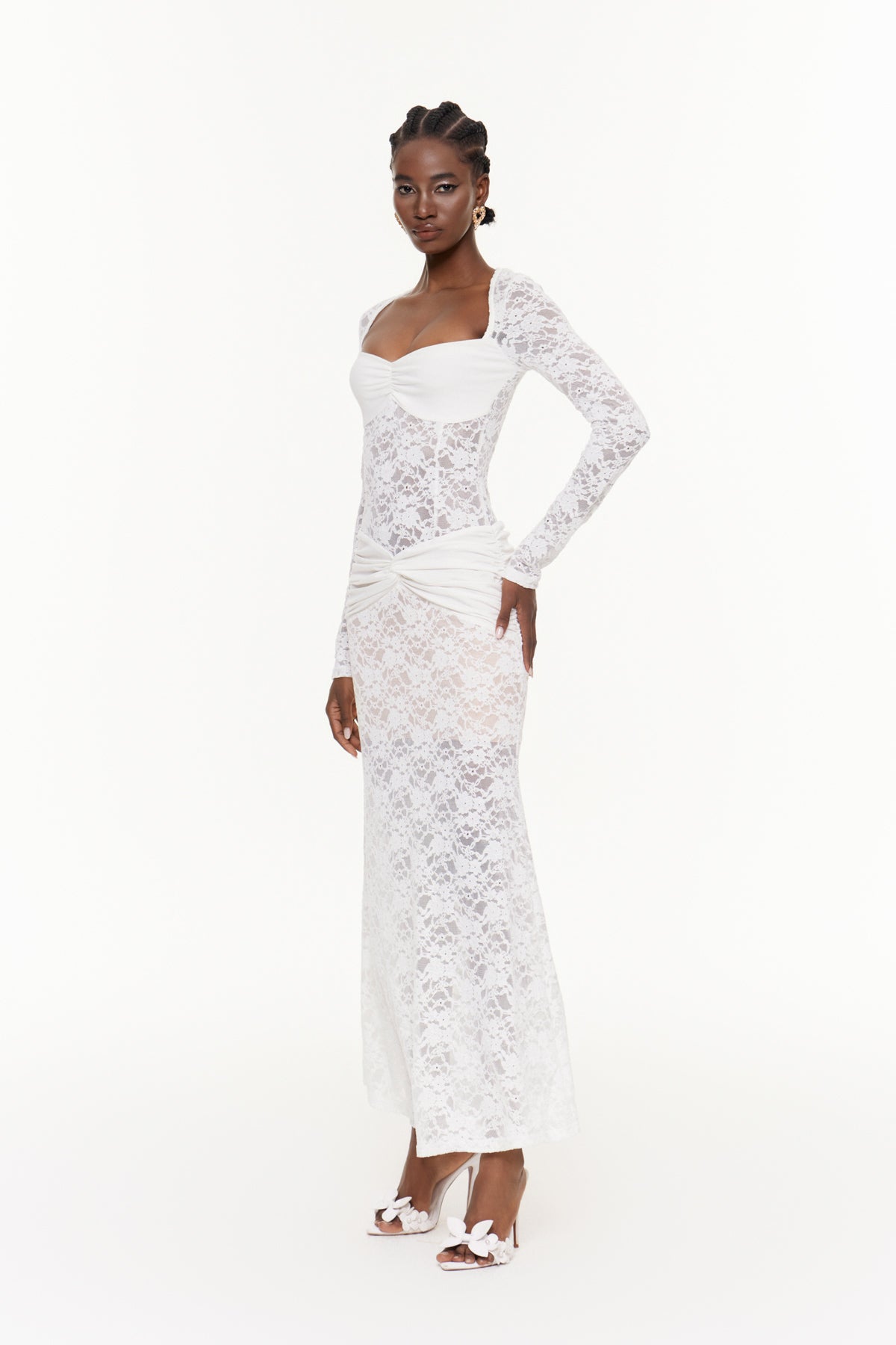 Faiga Lace Twist Maxi Dress