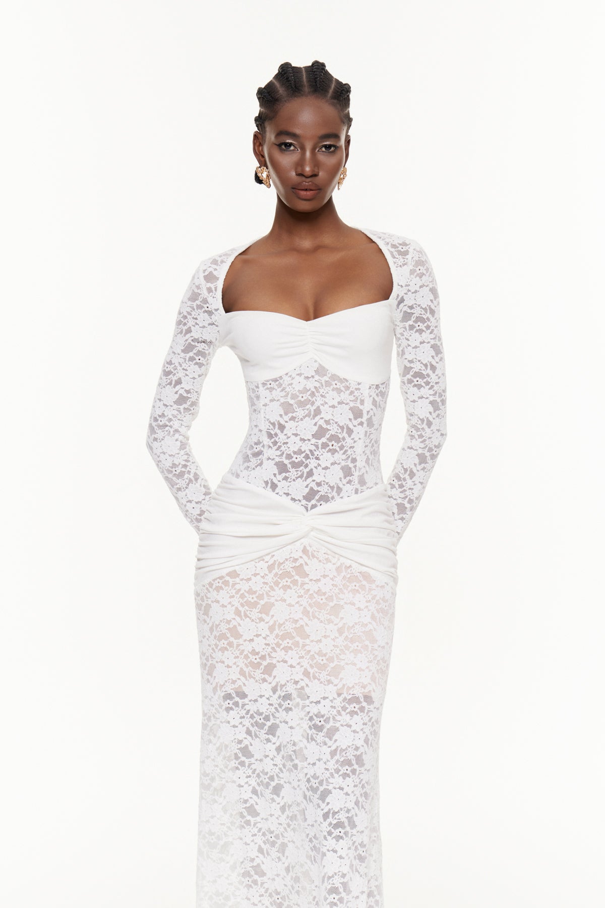 Faiga Lace Twist Maxi Dress