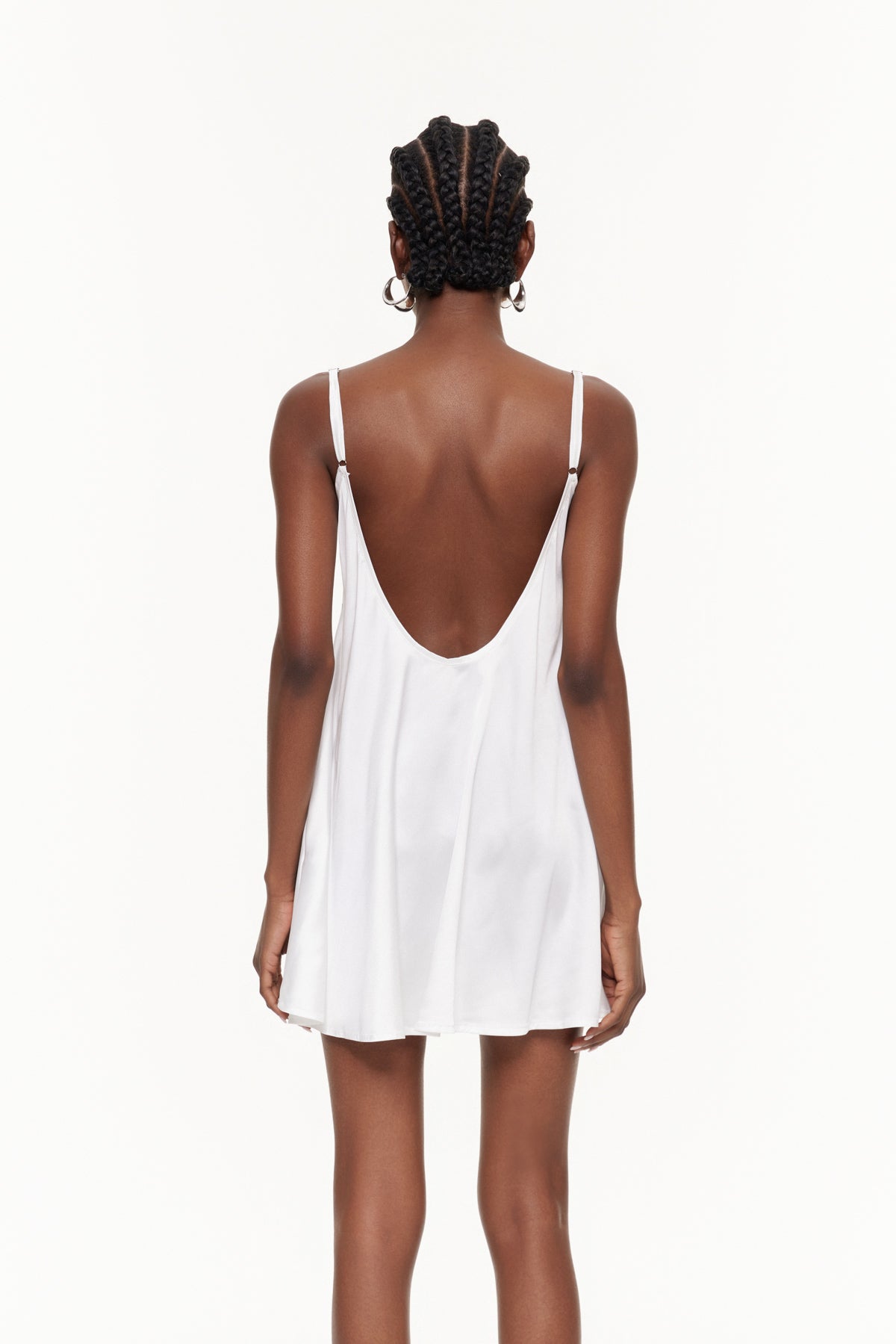 Fairuz Spaghetti Lace Satin Mini Dress