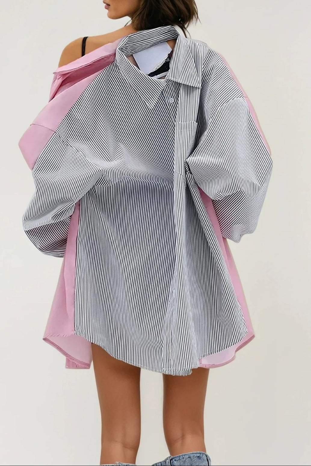 Enu Deconstruct Stripe Shirt