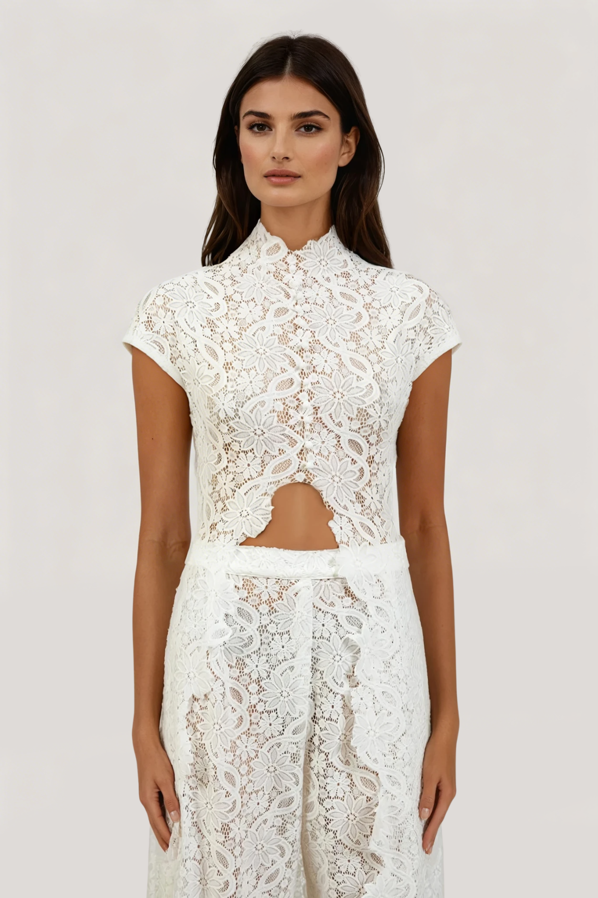 Famke Floral Crop Skirt Set