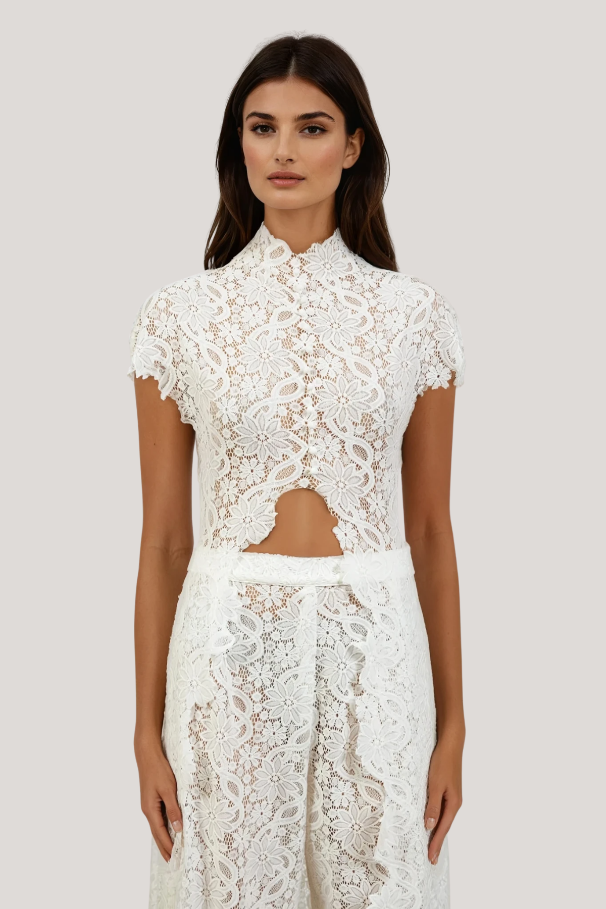 Famke Floral Crop Skirt Set