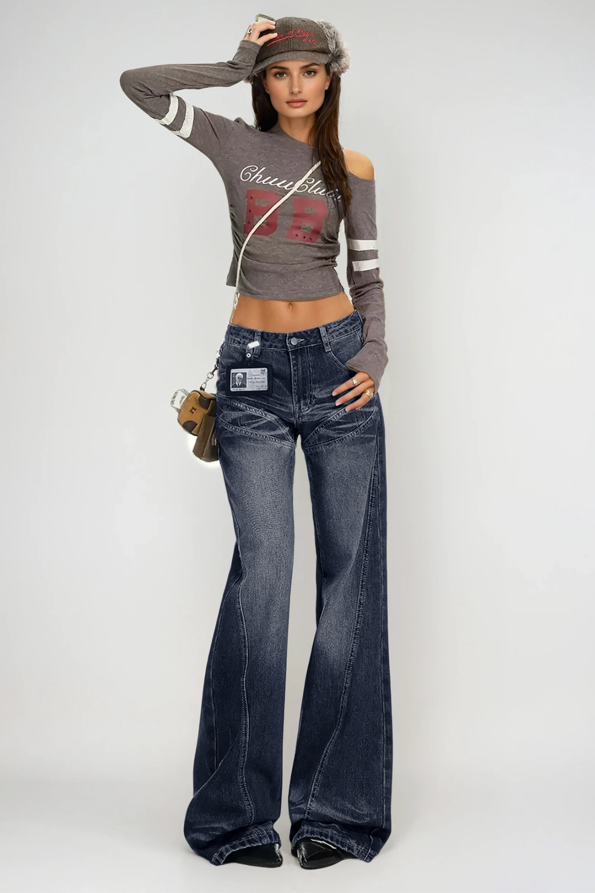 Farahild Bleached Bootcut Jeans