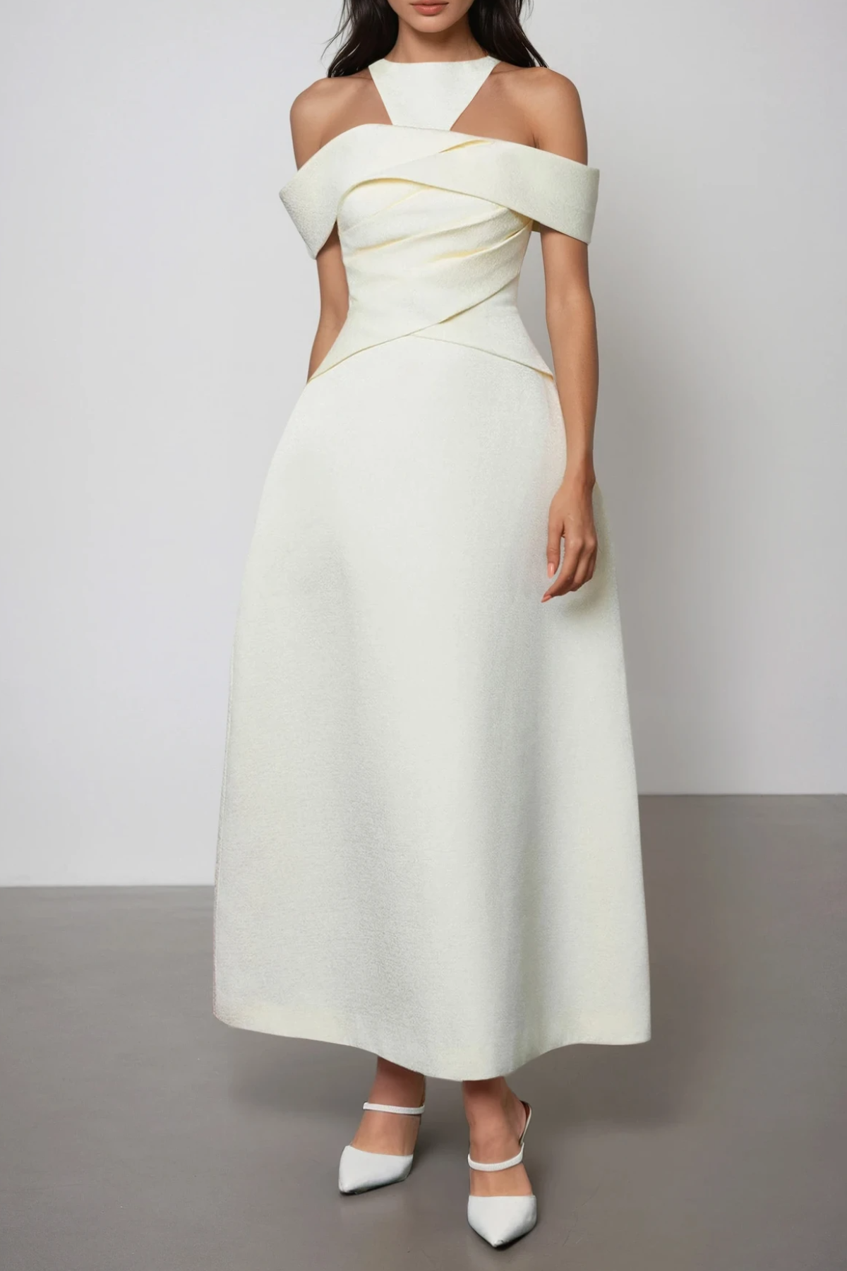 Farouk Off Shoulder Deconstruct Maxi Dress