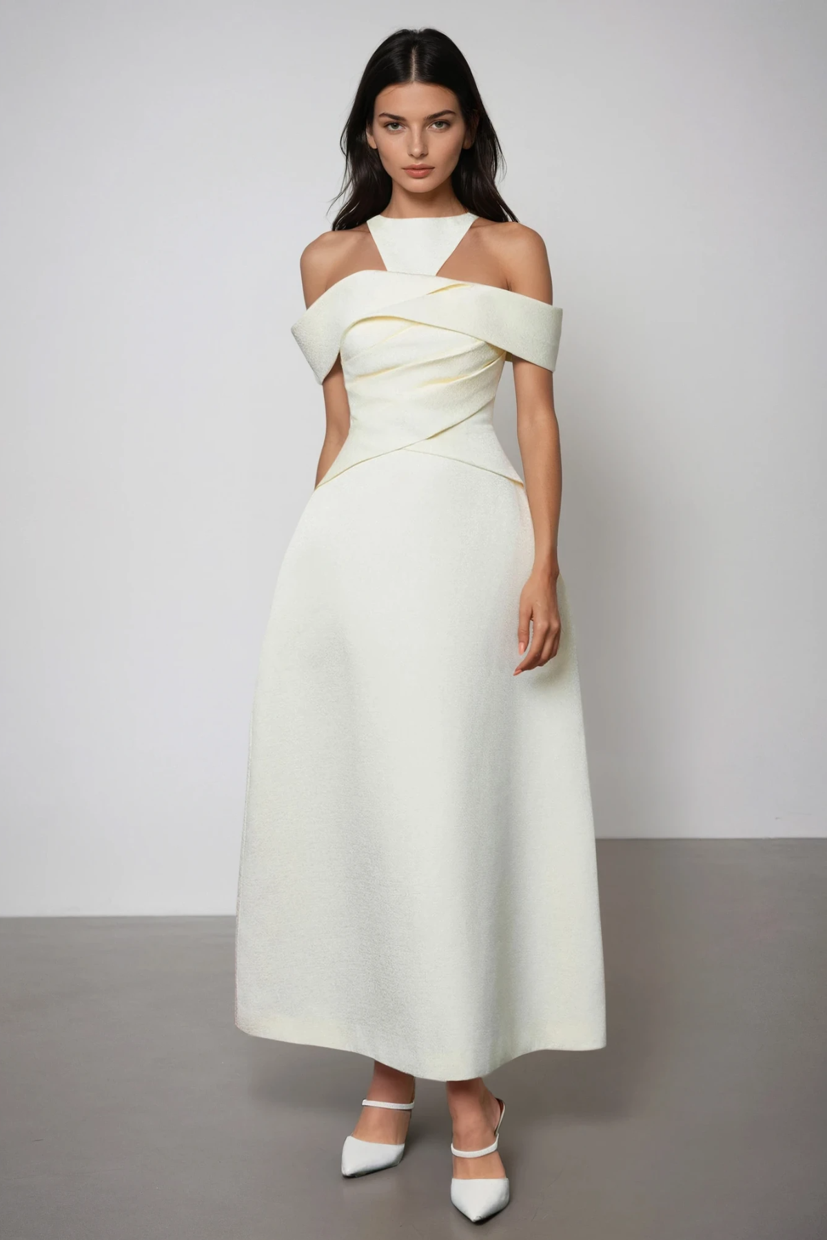 Farouk Off Shoulder Deconstruct Maxi Dress
