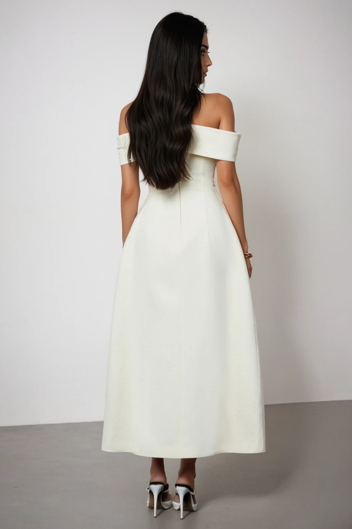 Farouk Off Shoulder Deconstruct Maxi Dress