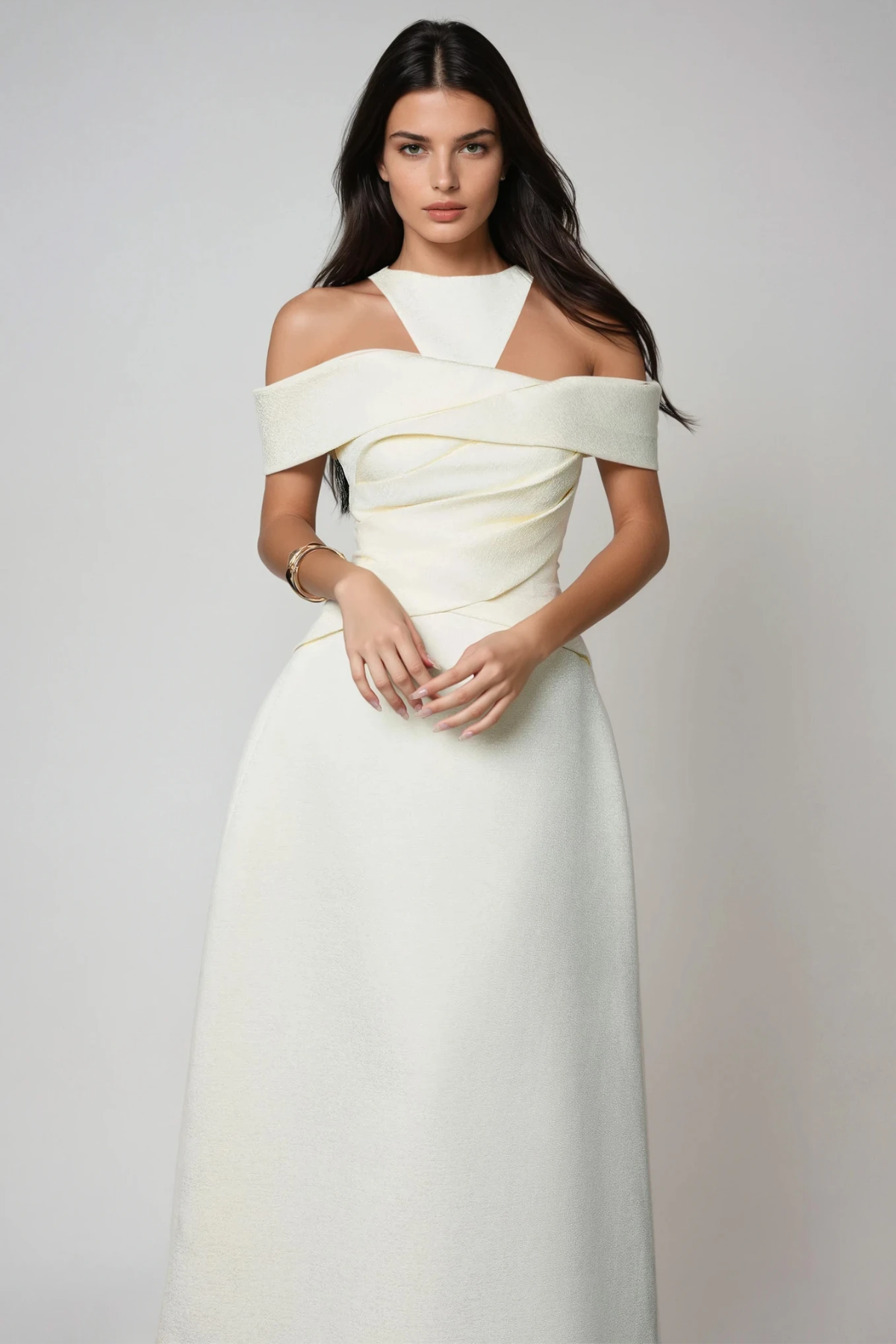 Farouk Off Shoulder Deconstruct Maxi Dress