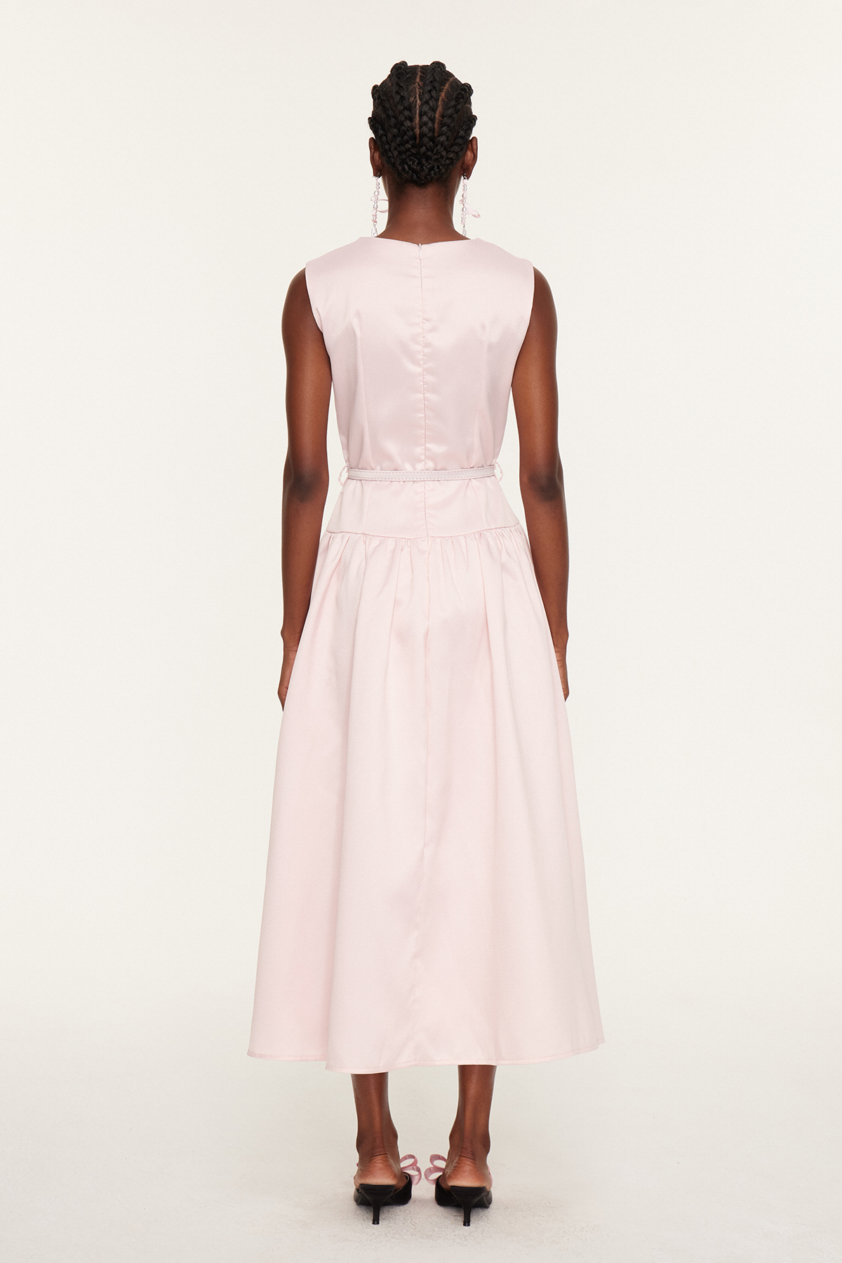 Farrah Sleeveless Drop Waist Midi Dress