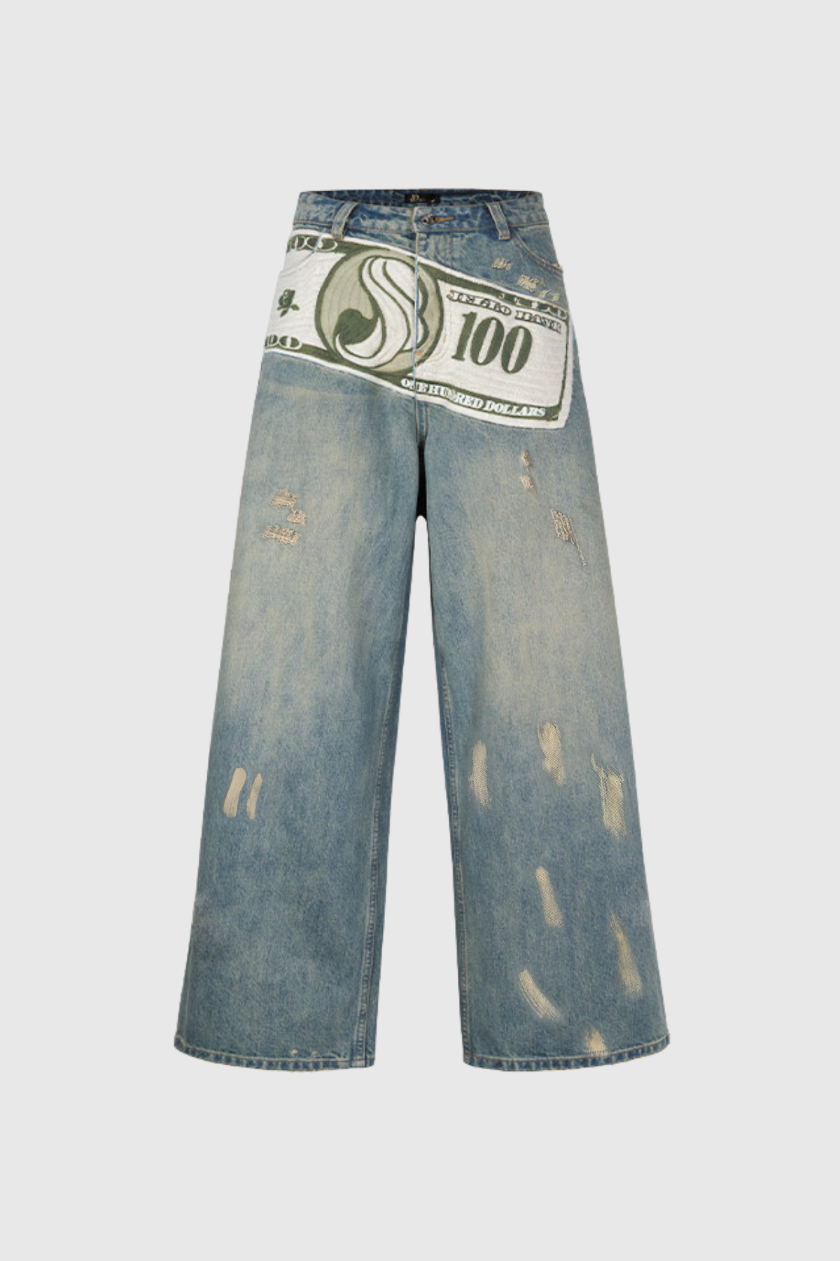 Faruq Deconstruct Embroidered Jeans