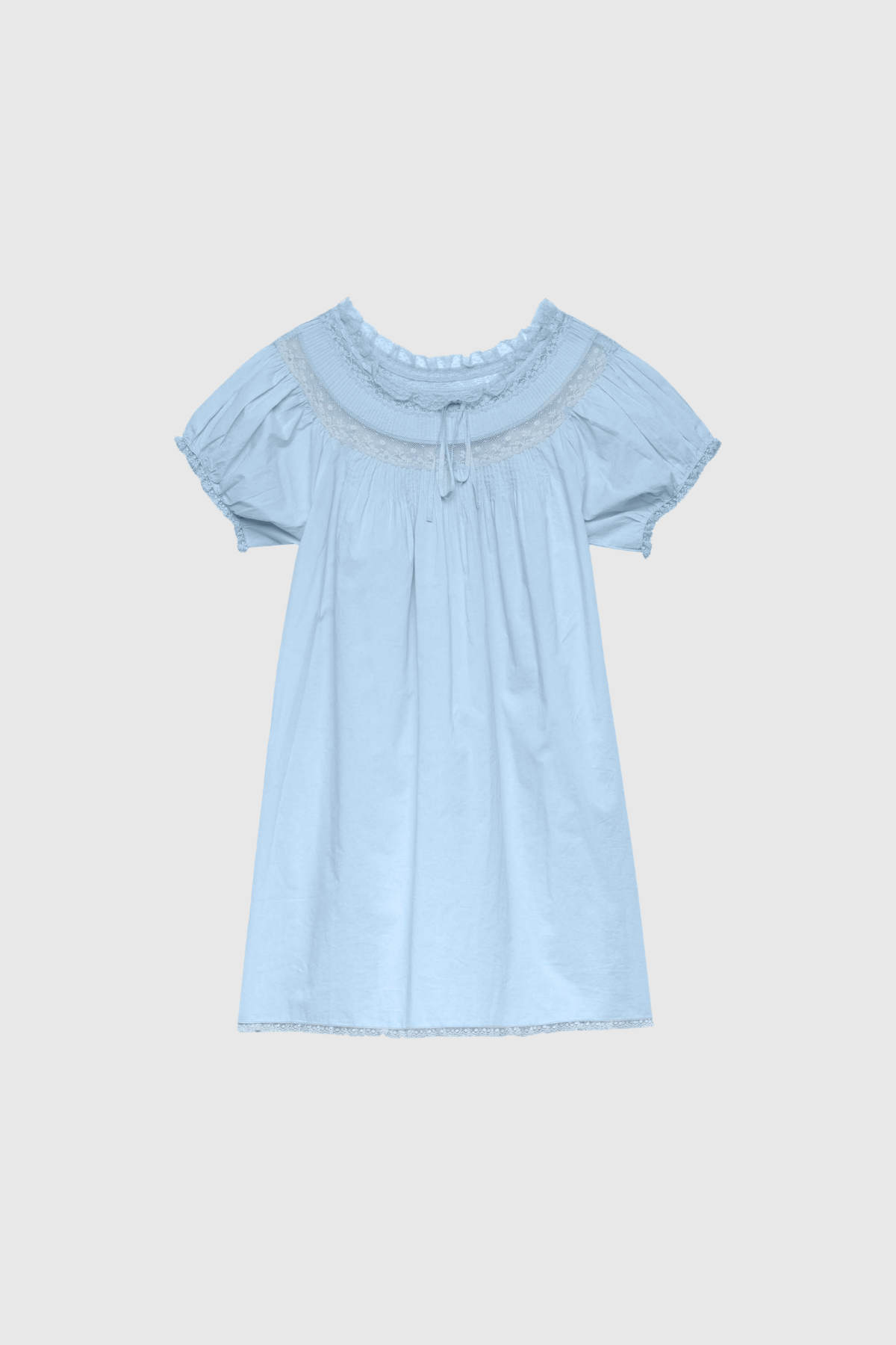 Farzad Lace Mini Dress In Sky Blue