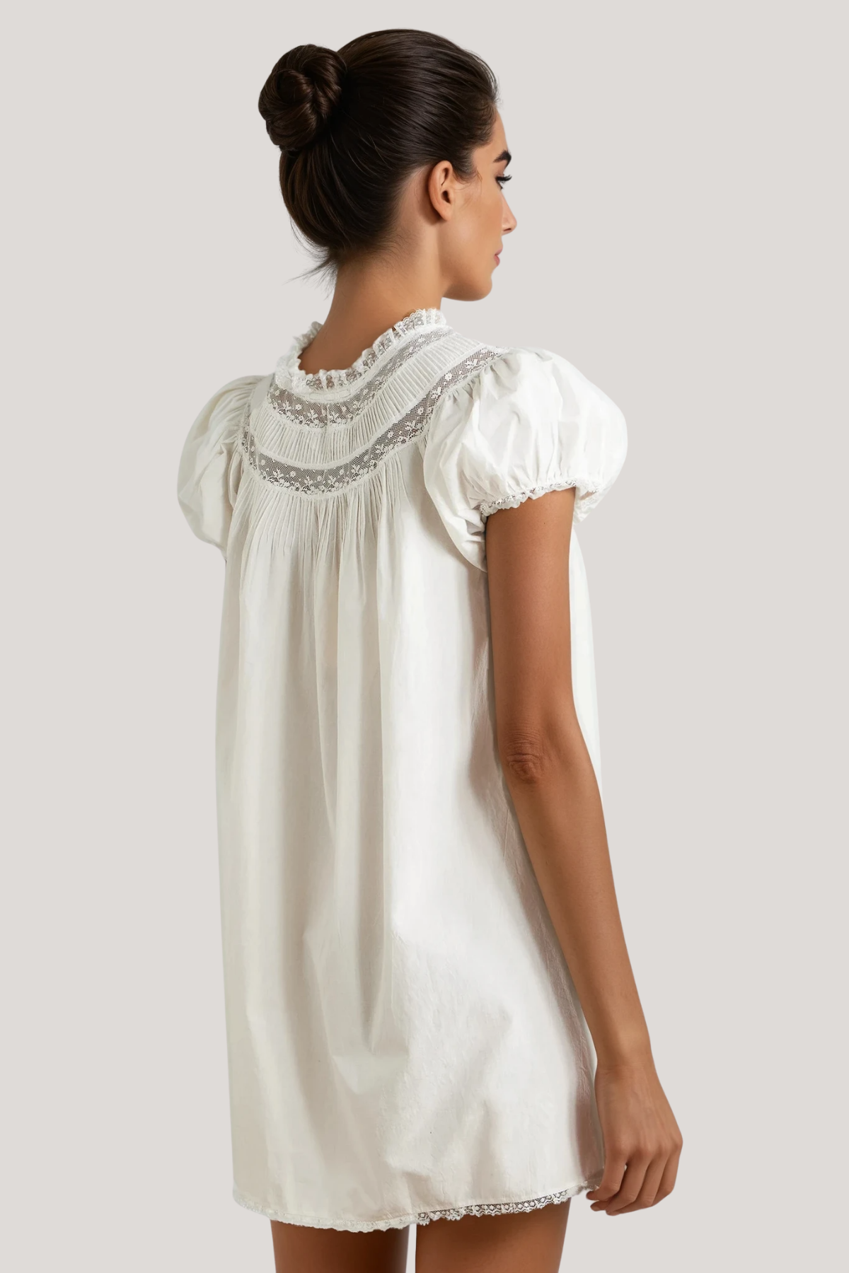 Farzad Lace Mini Dress In White