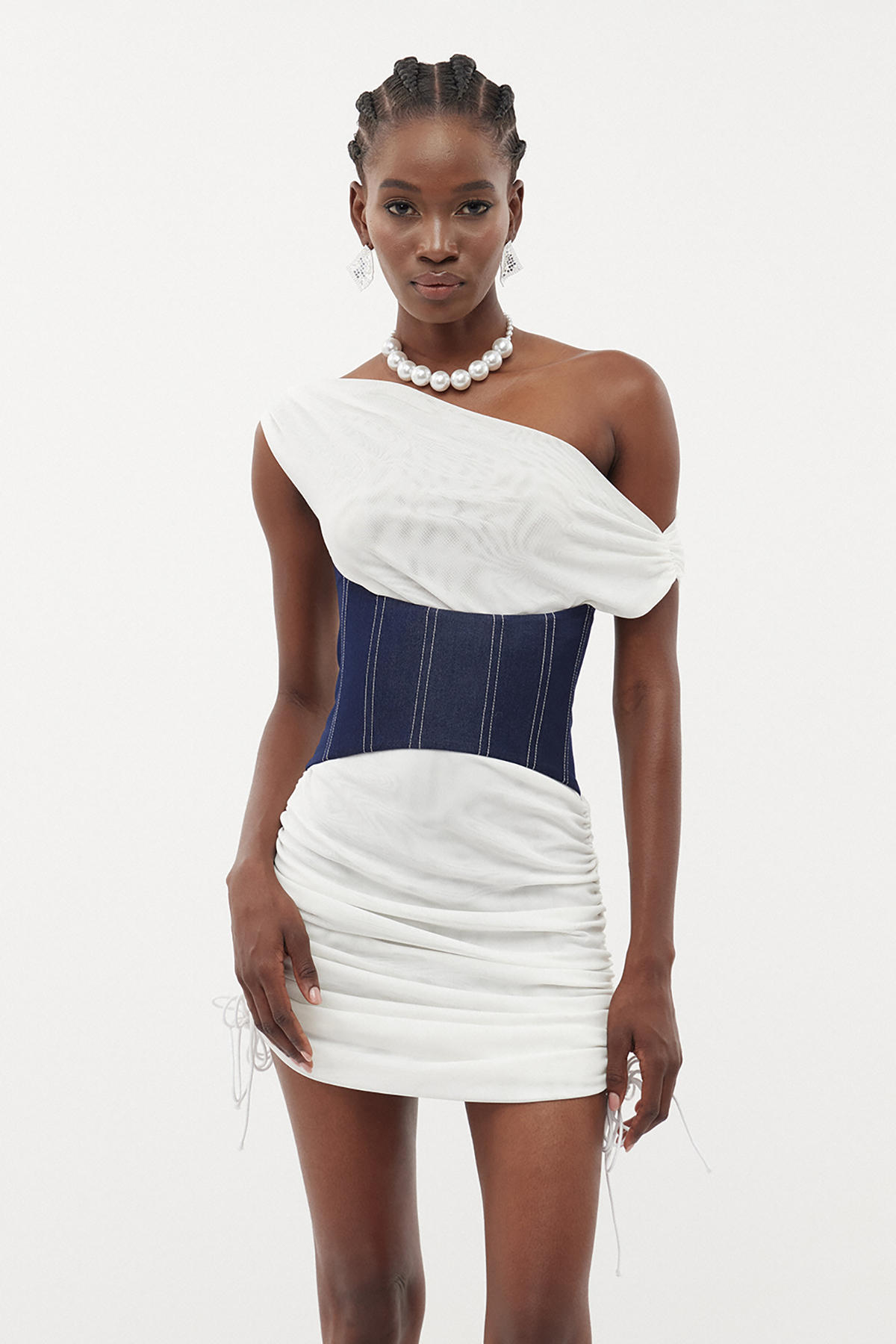 Farzaneh Off Shoulder Corset Mini Dress