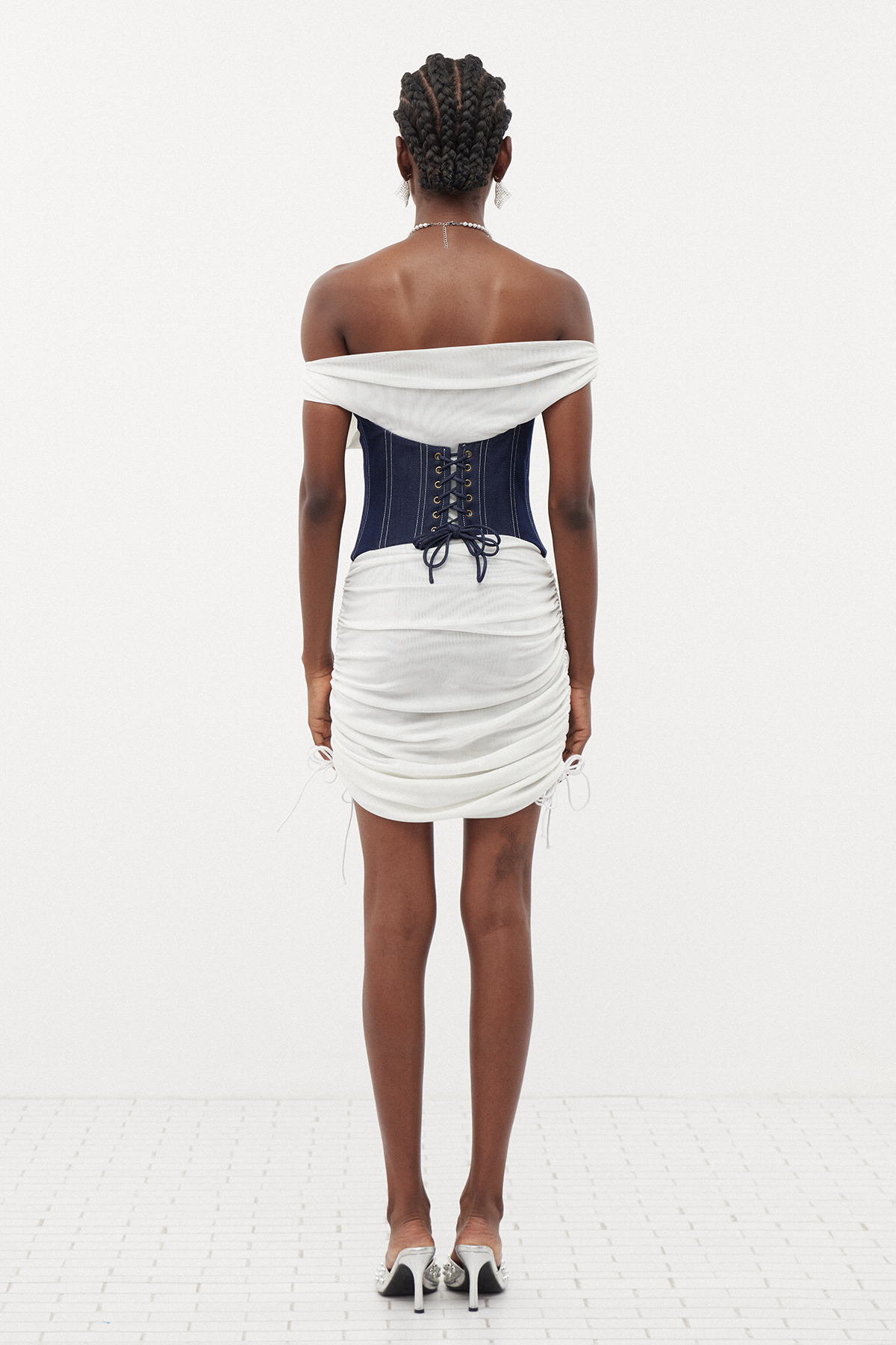 Farzaneh Off Shoulder Corset Mini Dress