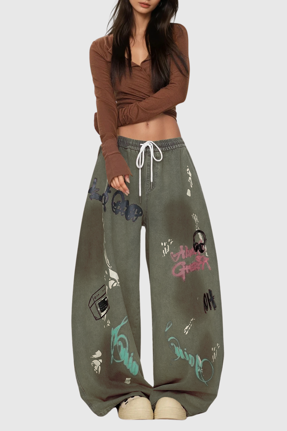 Fatih Graffiti Baggy Jeans