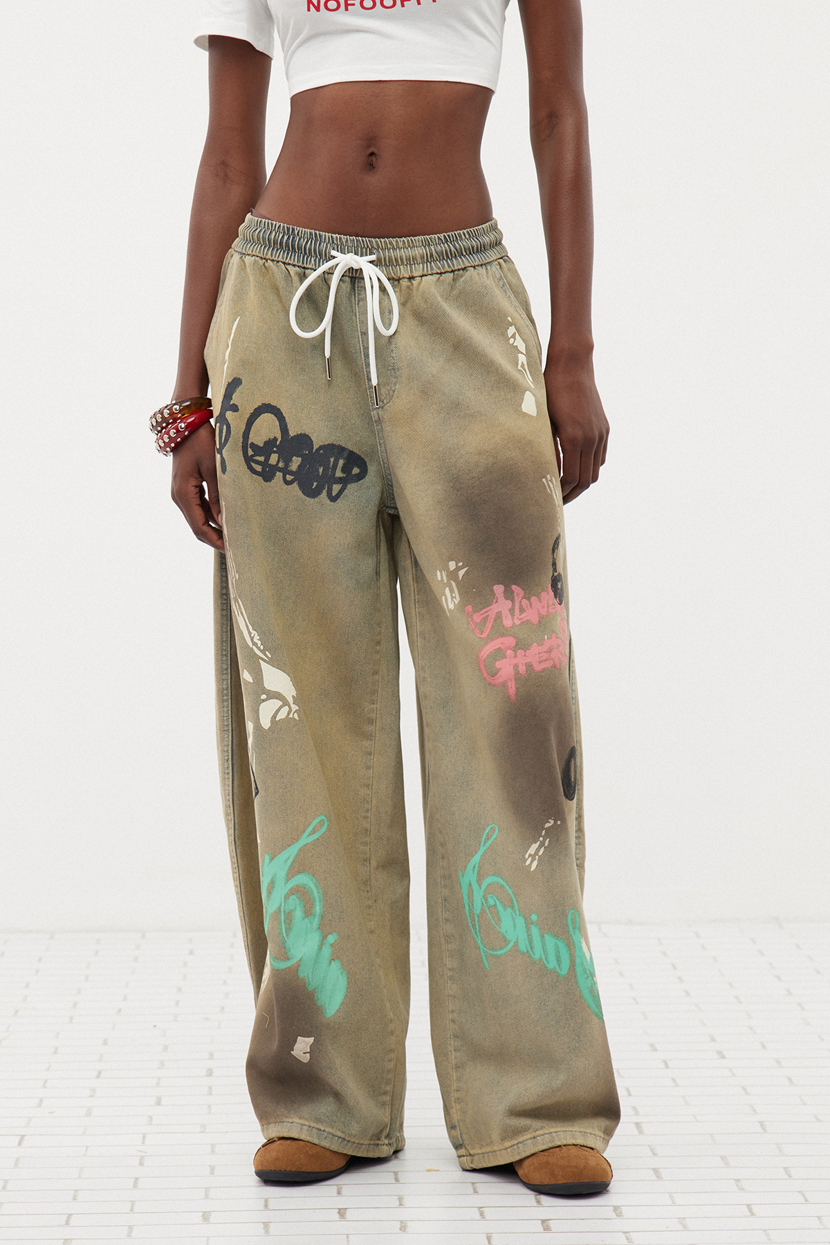 Fatih Graffiti Baggy Jeans