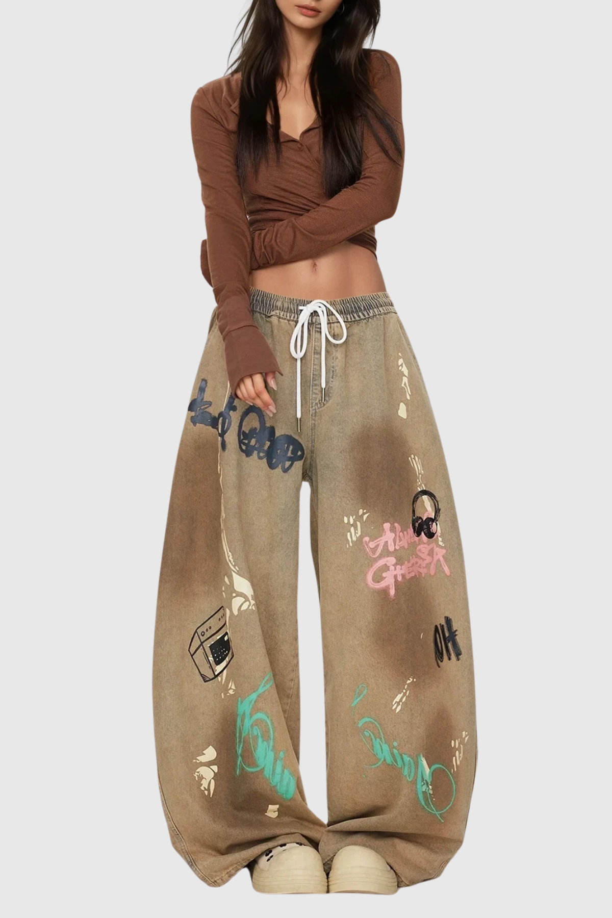 Fatih Graffiti Baggy Jeans