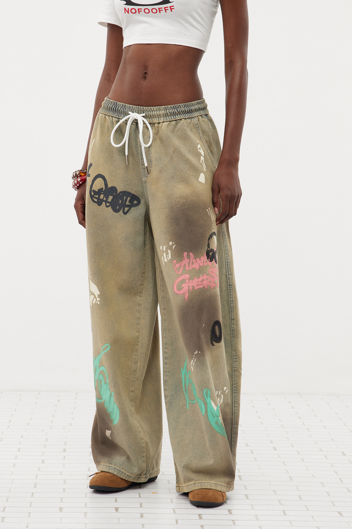 Fatih Graffiti Baggy Jeans