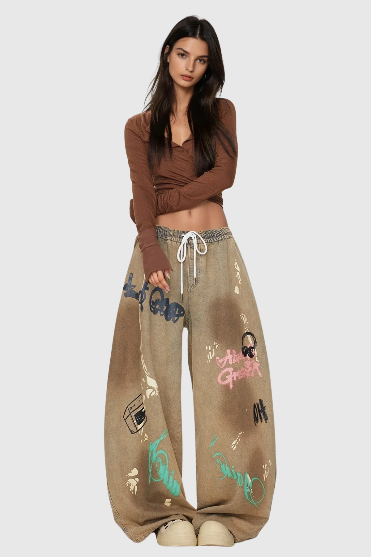 Fatih Graffiti Baggy Jeans