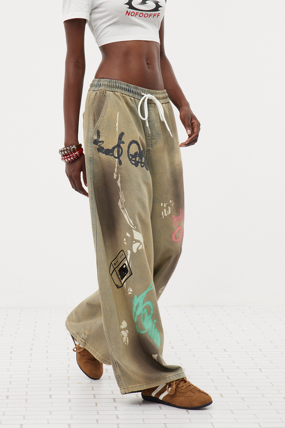 Fatih Graffiti Baggy Jeans