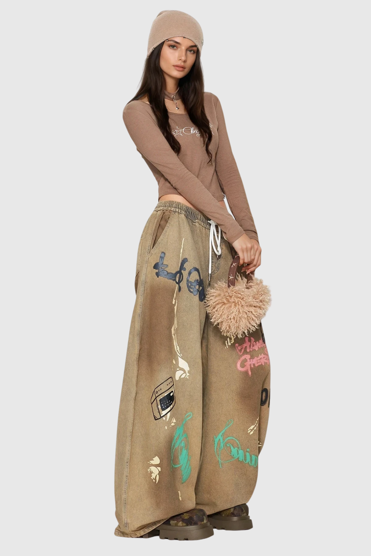 Fatih Graffiti Baggy Jeans