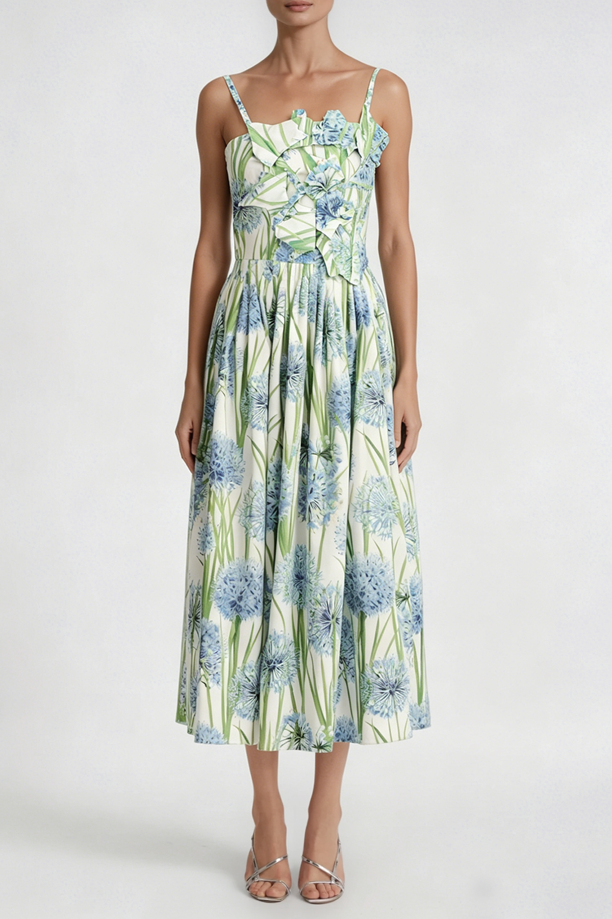 Fatime Spaghetti Flower Maxi Dress