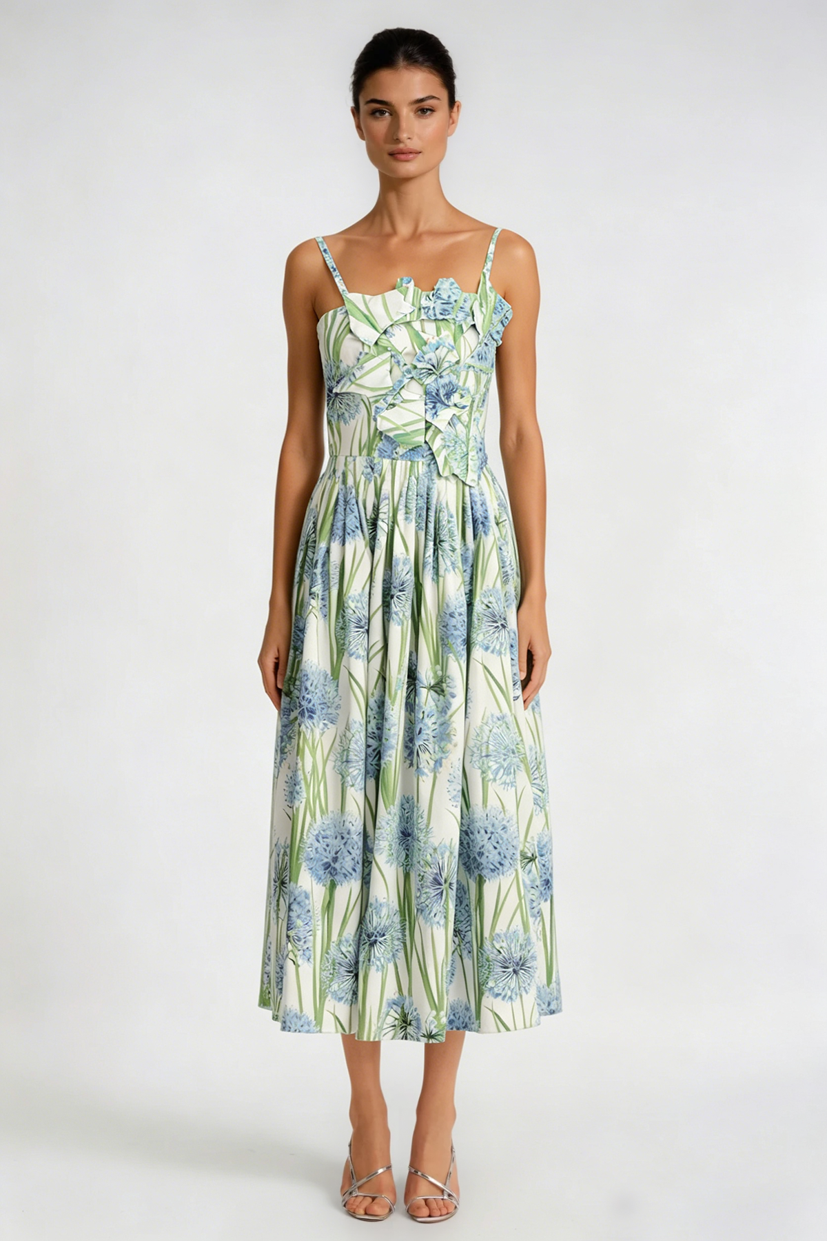 Fatime Spaghetti Flower Maxi Dress