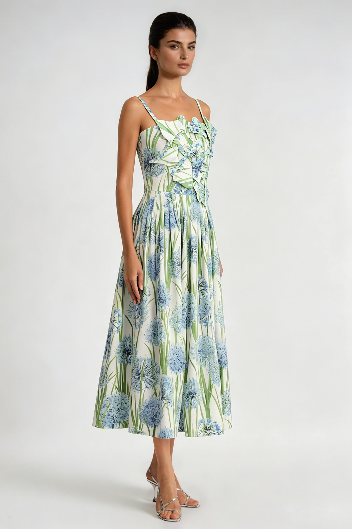 Fatime Spaghetti Flower Maxi Dress