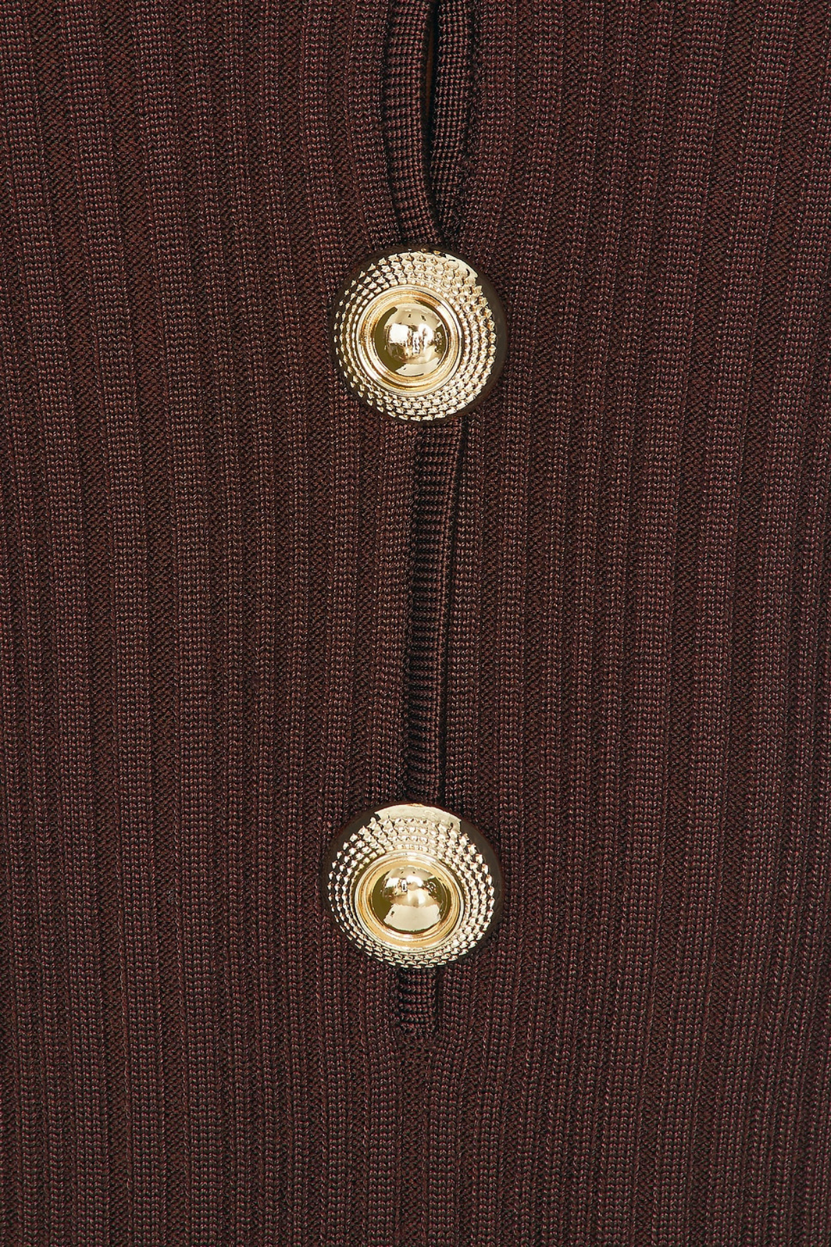 Faustin V Neck Button Knit Midi Dress