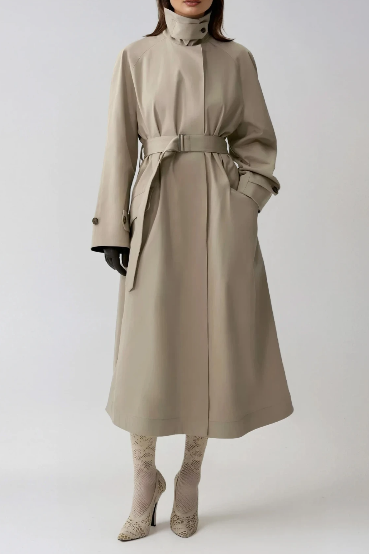 Fawziyya Funnel Neck Coat