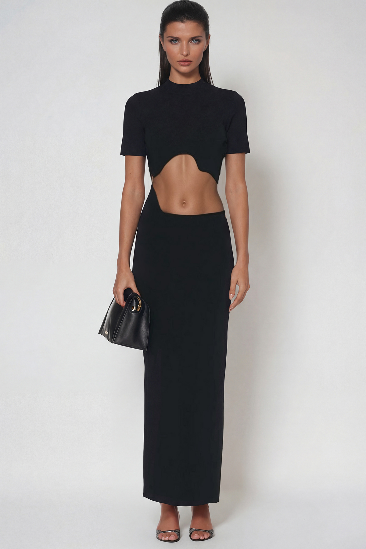 Febe Cutout Asymmetric Maxi Dress