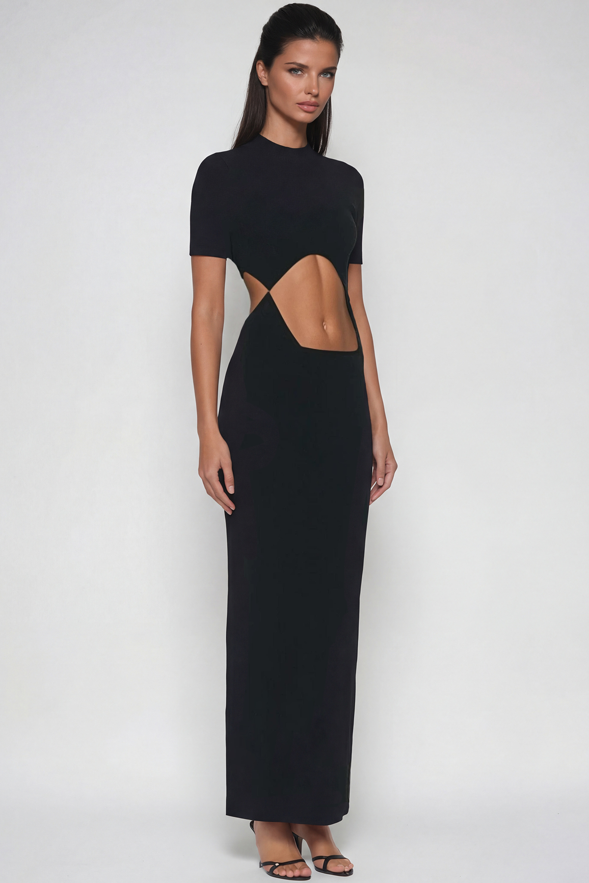 Febe Cutout Asymmetric Maxi Dress