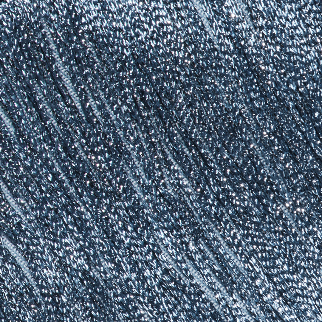 Fedde Fringe Satin Skirt Set In Sky Blue