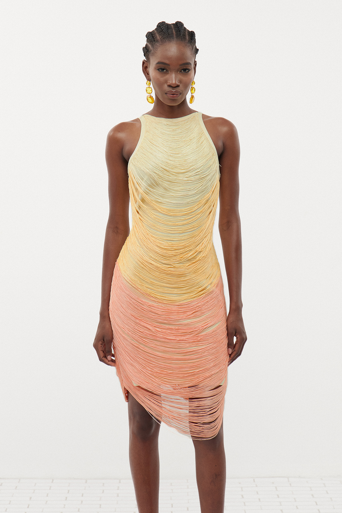 Fedde Hayley Fringe Mini Dress